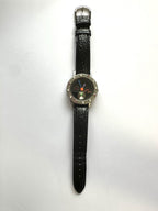 Alain Silberstein Hommage Uhr Herren Damen Bunte Zeiger Leder Armband