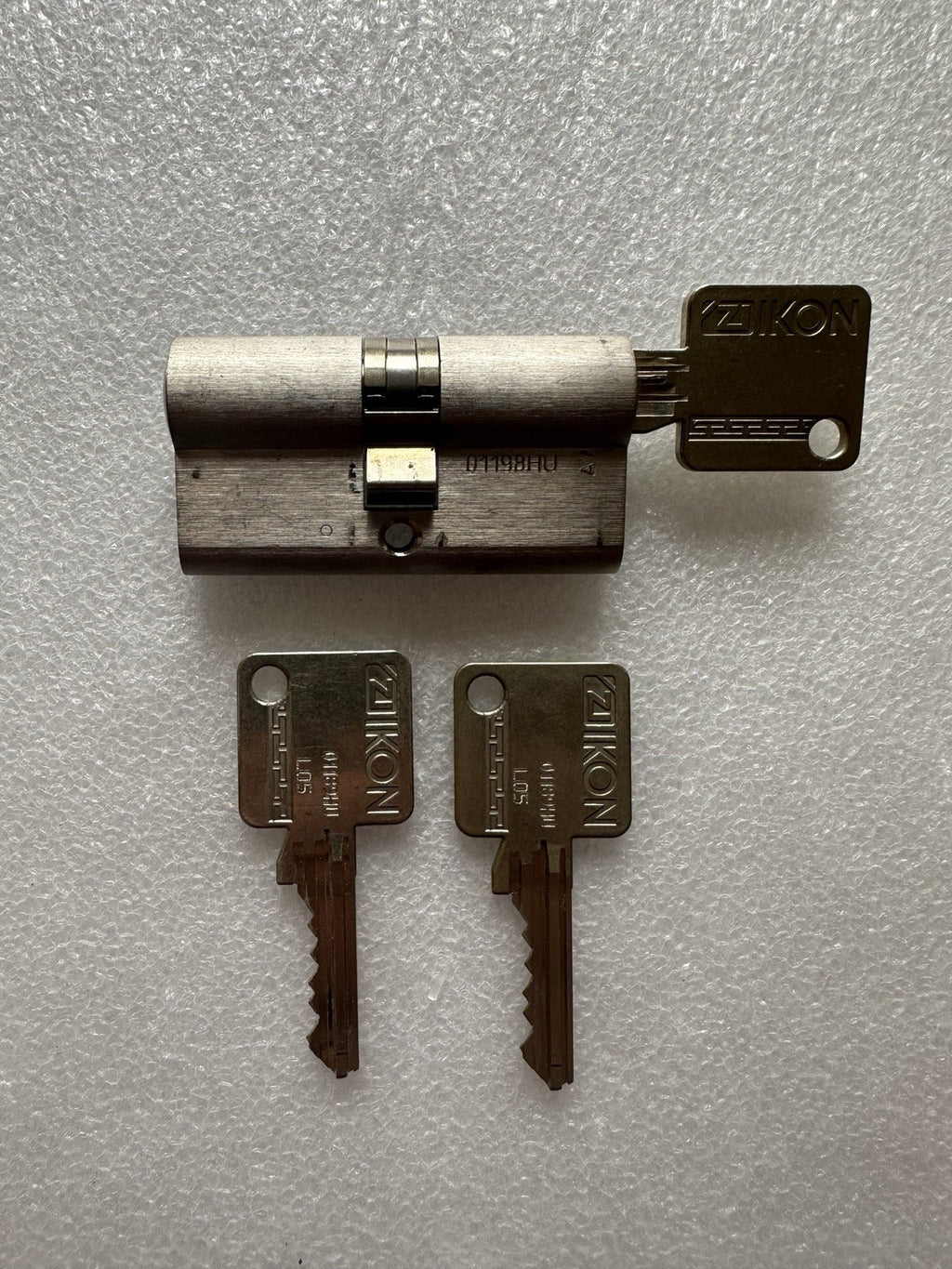 Ikon Schließzylinder, Doppelzylinder, mit 3 Schlüssel, Edelstahl