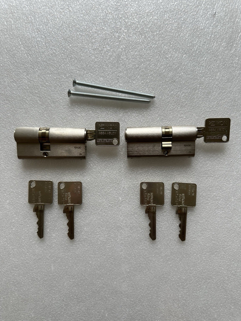 Ikon Schließzylinder, Doppelzylinder, Gleichschließend, 6 Schlüssel, Edelstahl