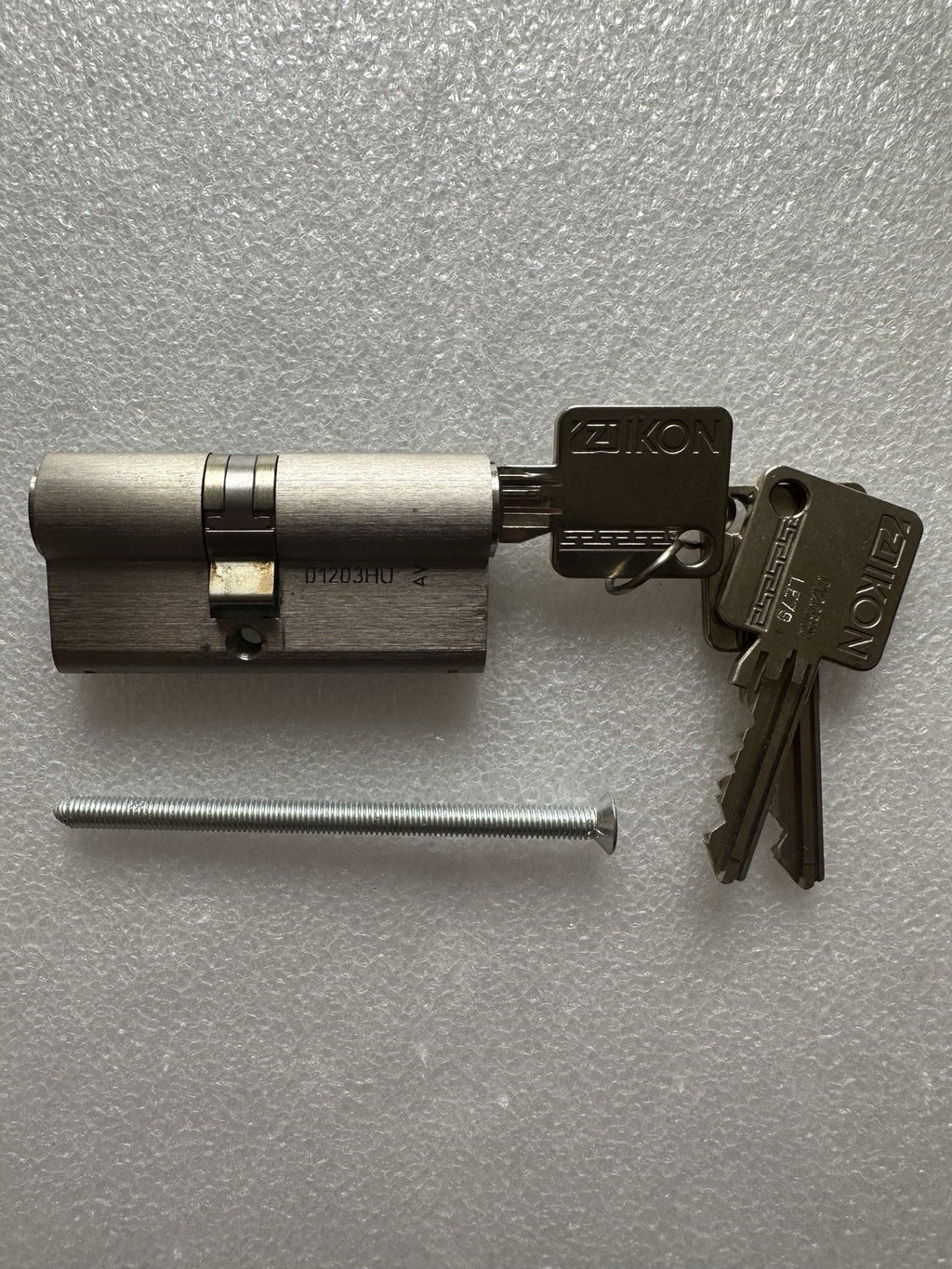 Ikon Schließzylinder, Doppelzylinder, mit 3 Schlüssel, Edelstahl