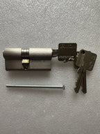 Ikon Schließzylinder, Doppelzylinder, mit 3 Schlüssel, Edelstahl