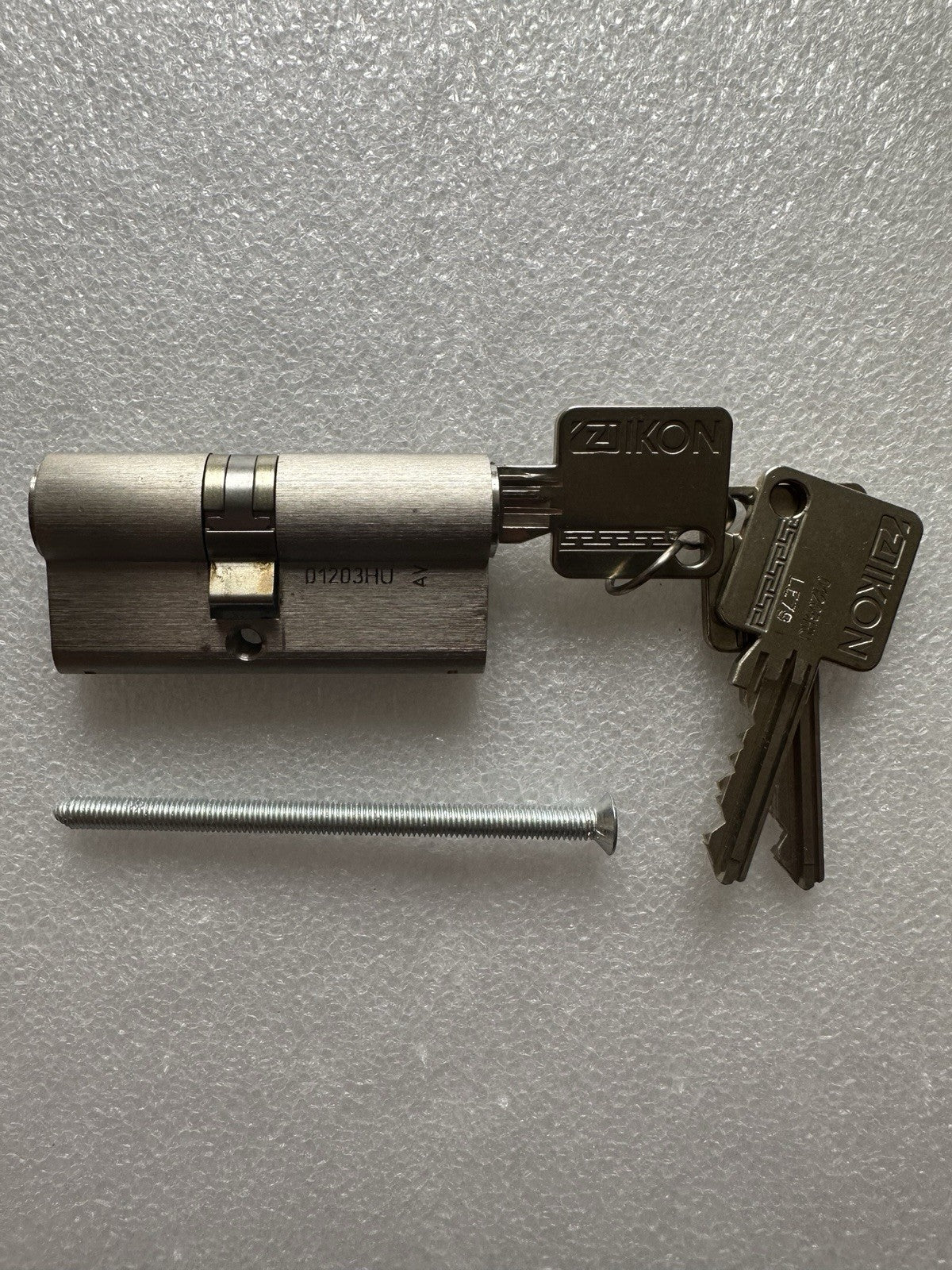 Ikon Schließzylinder, Doppelzylinder, mit 3 Schlüssel, Edelstahl