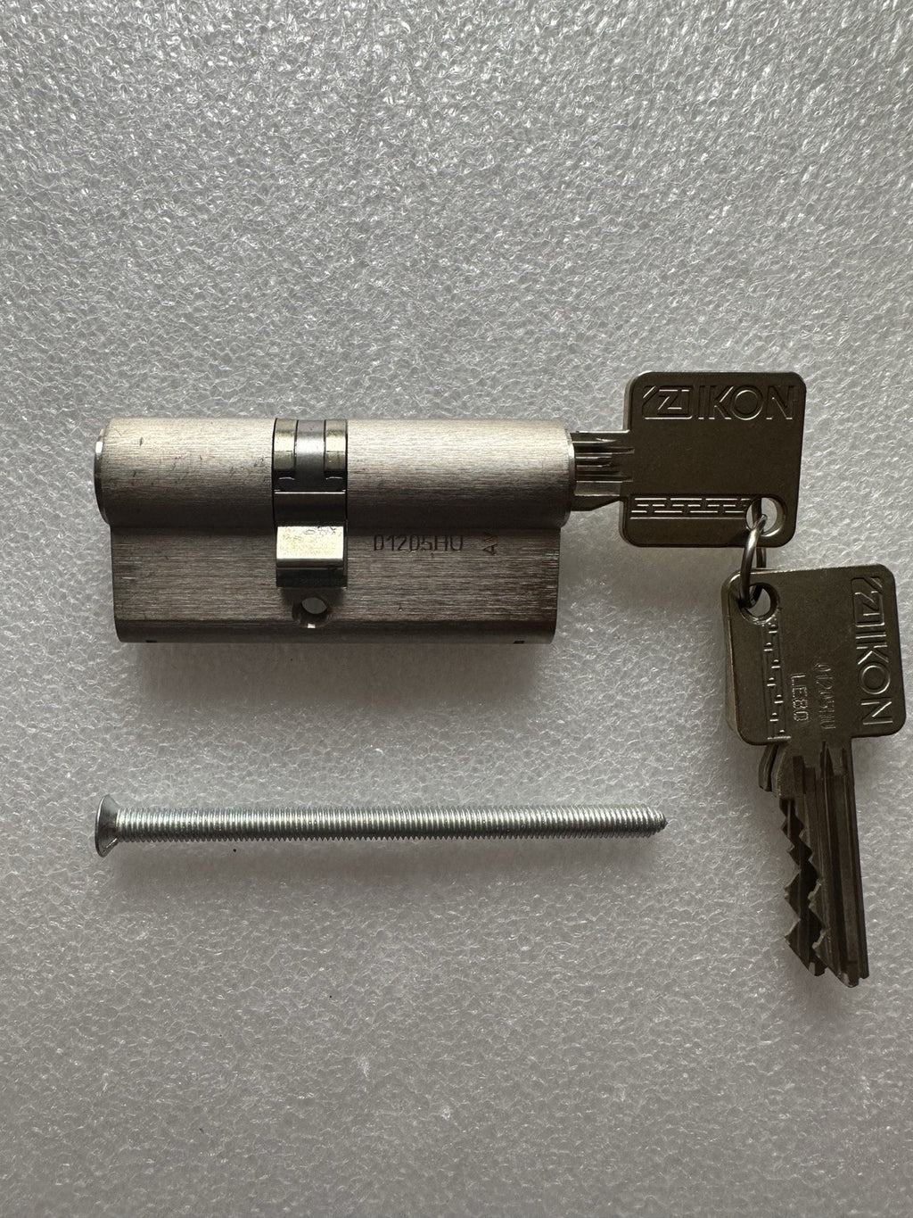 Ikon Schließzylinder, Doppelzylinder, mit 3 Schlüssel, Edelstahl