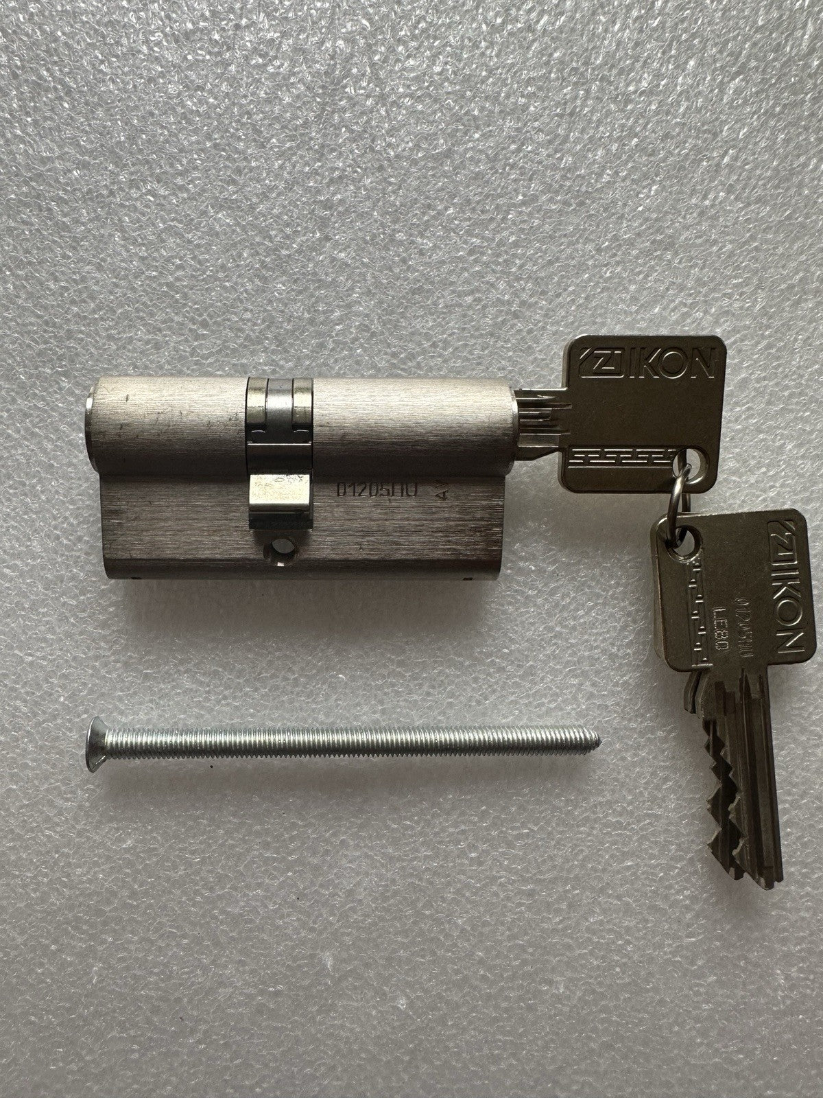Ikon Schließzylinder, Doppelzylinder, mit 3 Schlüssel, Edelstahl