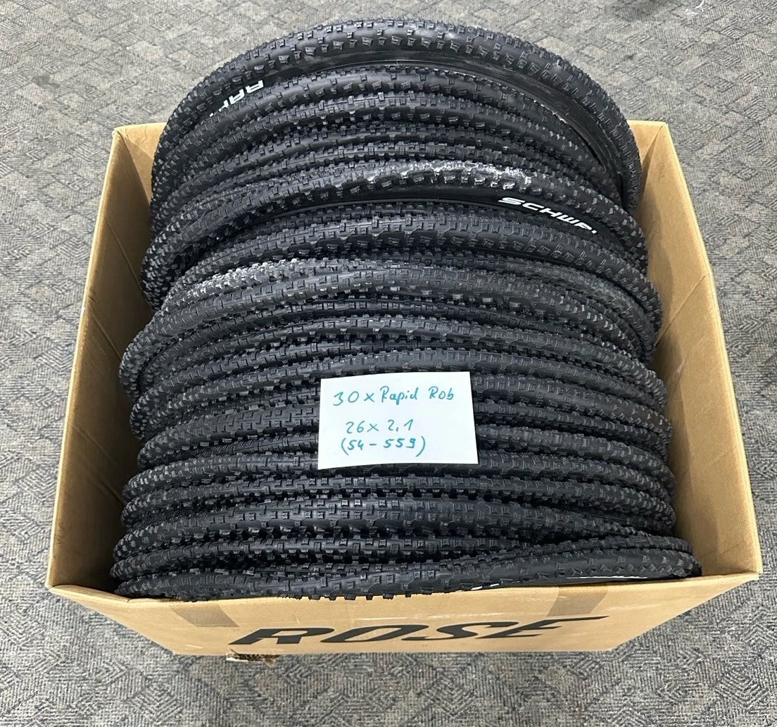 Posten: 30 x Schwalbe Rapid Rob Reifen, 26x2,10, 54-559, Drahtreifen, Mountainbike
