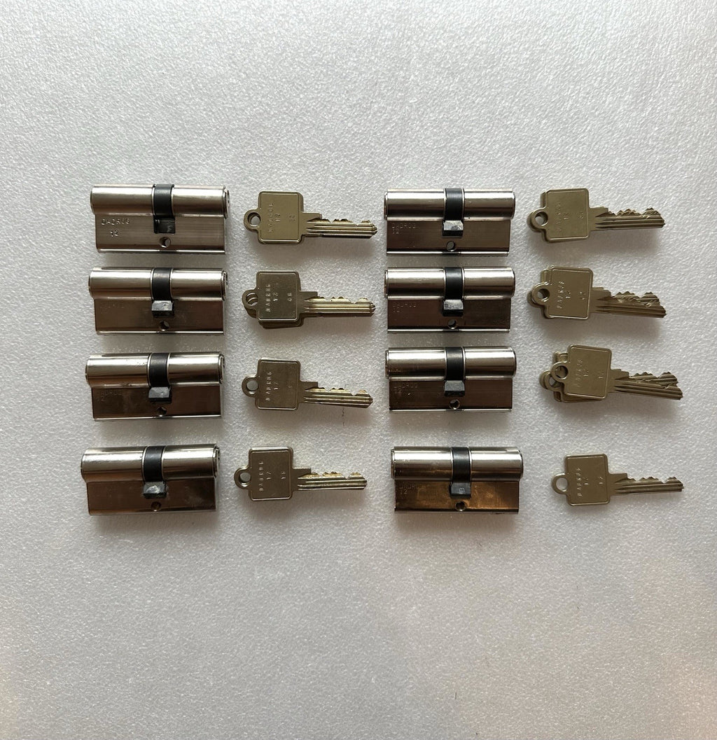 BKS Schließzylinder, Doppelzylinder, Gleichschließend, 8 Zylinder + 22 Schlüssel