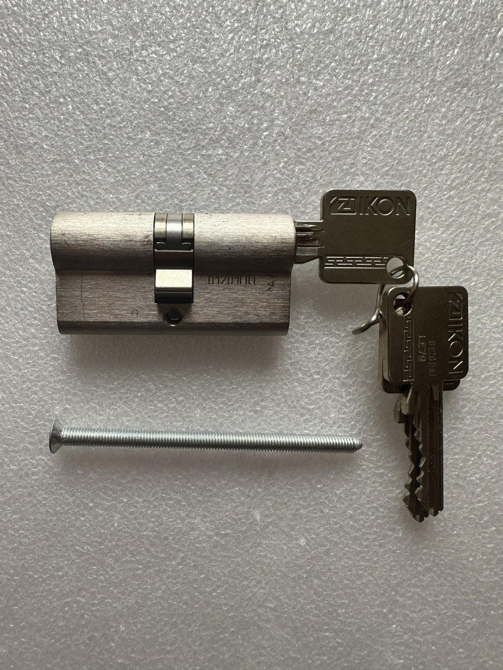 Ikon Schließzylinder, Doppelzylinder, mit 3 Schlüssel, Edelstahl