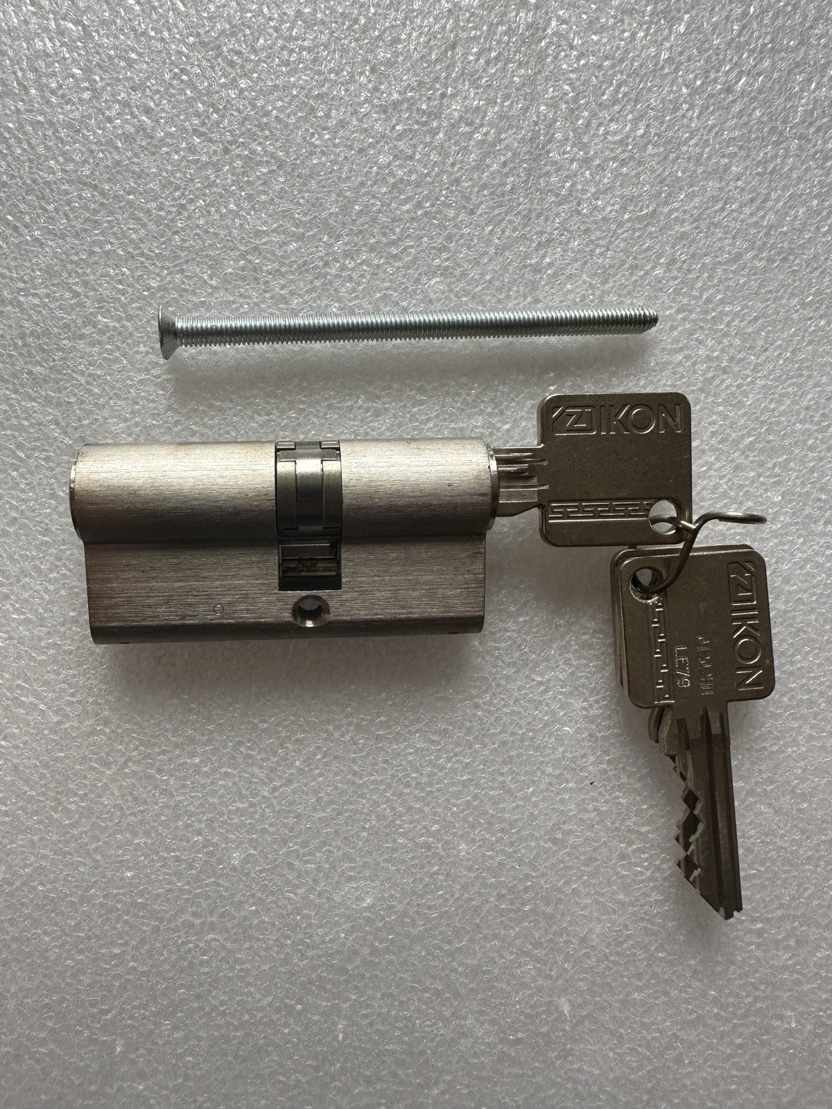 Ikon Schließzylinder, Doppelzylinder, mit 3 Schlüssel, Edelstahl