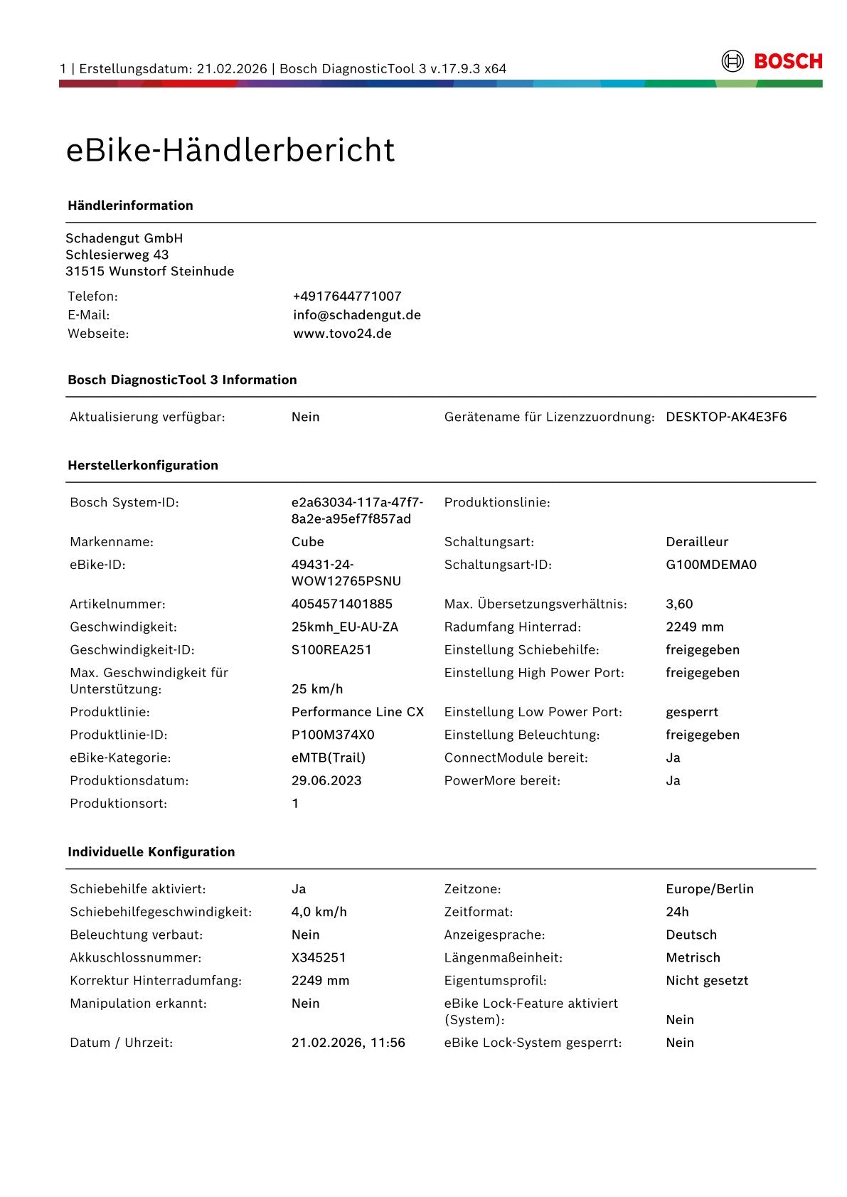 Cube Fully - falscher Aufkleber auf Rahmen