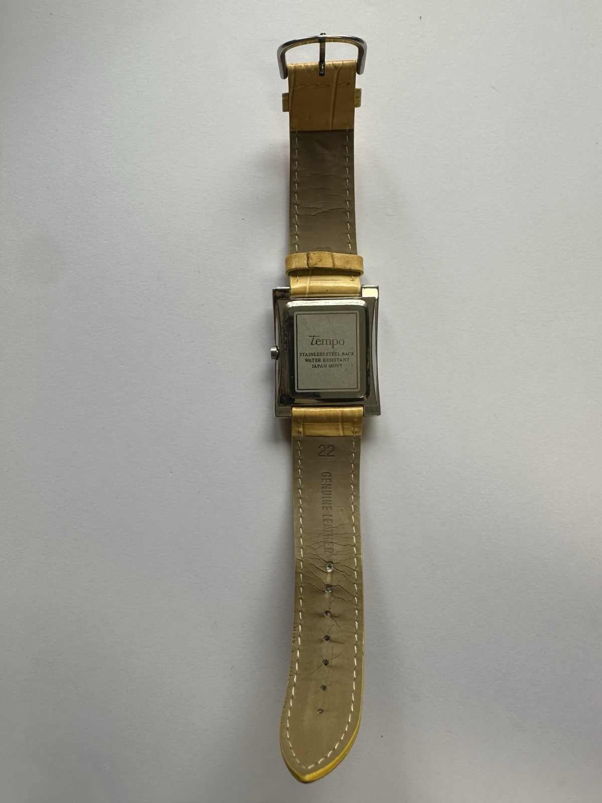 Tempo Damen Uhr Quartz, Armbanduhr, Lederarmband, Edelstahl