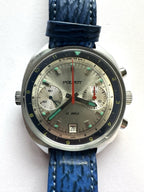 Piljot 23 Jewels Herrenuhr, Armbanduhr, Lederarmband blau