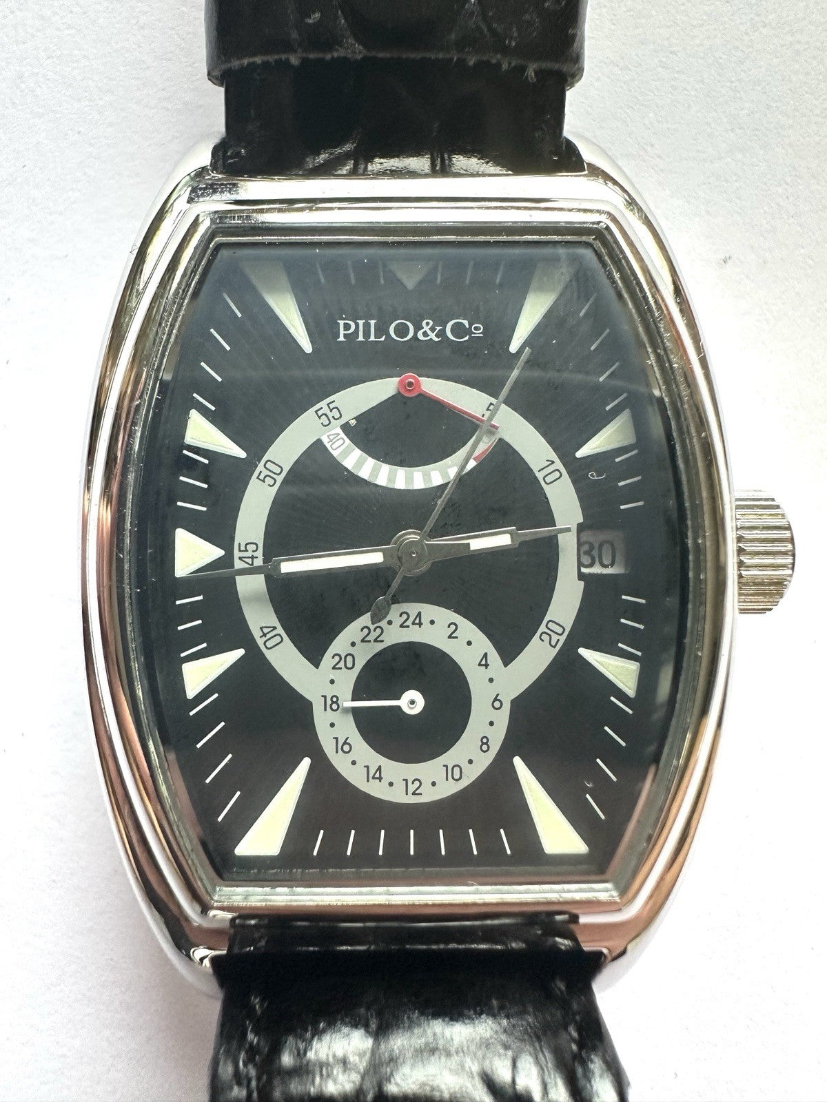 Pilo&Co Automatic Herrenuhr, Armbanduhr, Lederarmband