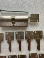 Ikon Schließzylinder, Doppelzylinder, Gleichschließend, 20 Schlüssel, Edelstahl