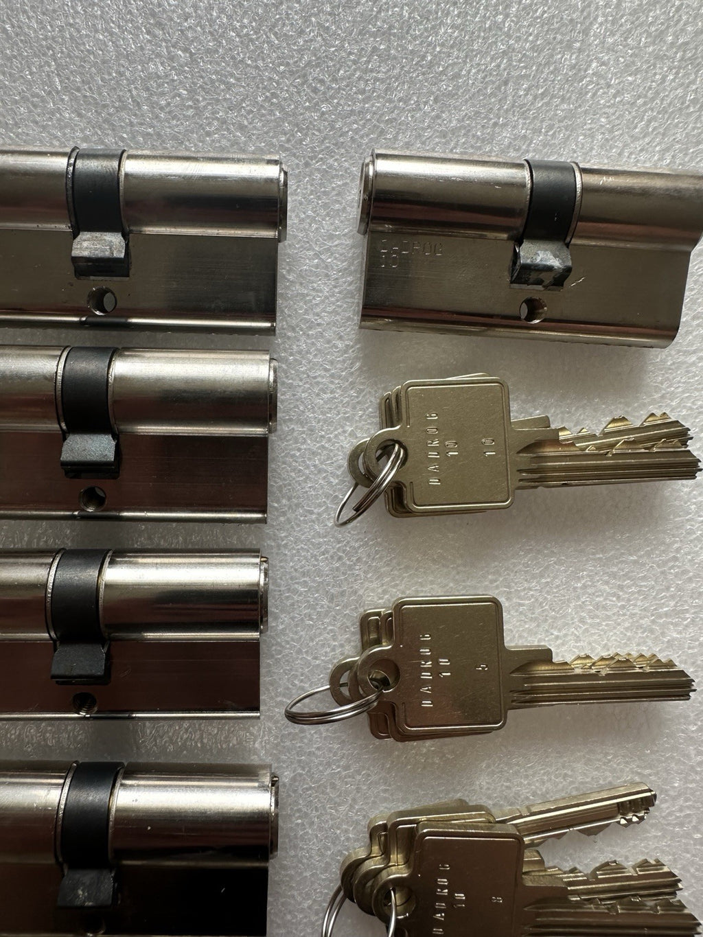 BKS Schließzylinder, Doppelzylinder, Gleichschließend, 5 Zylinder 15 Schlüssel