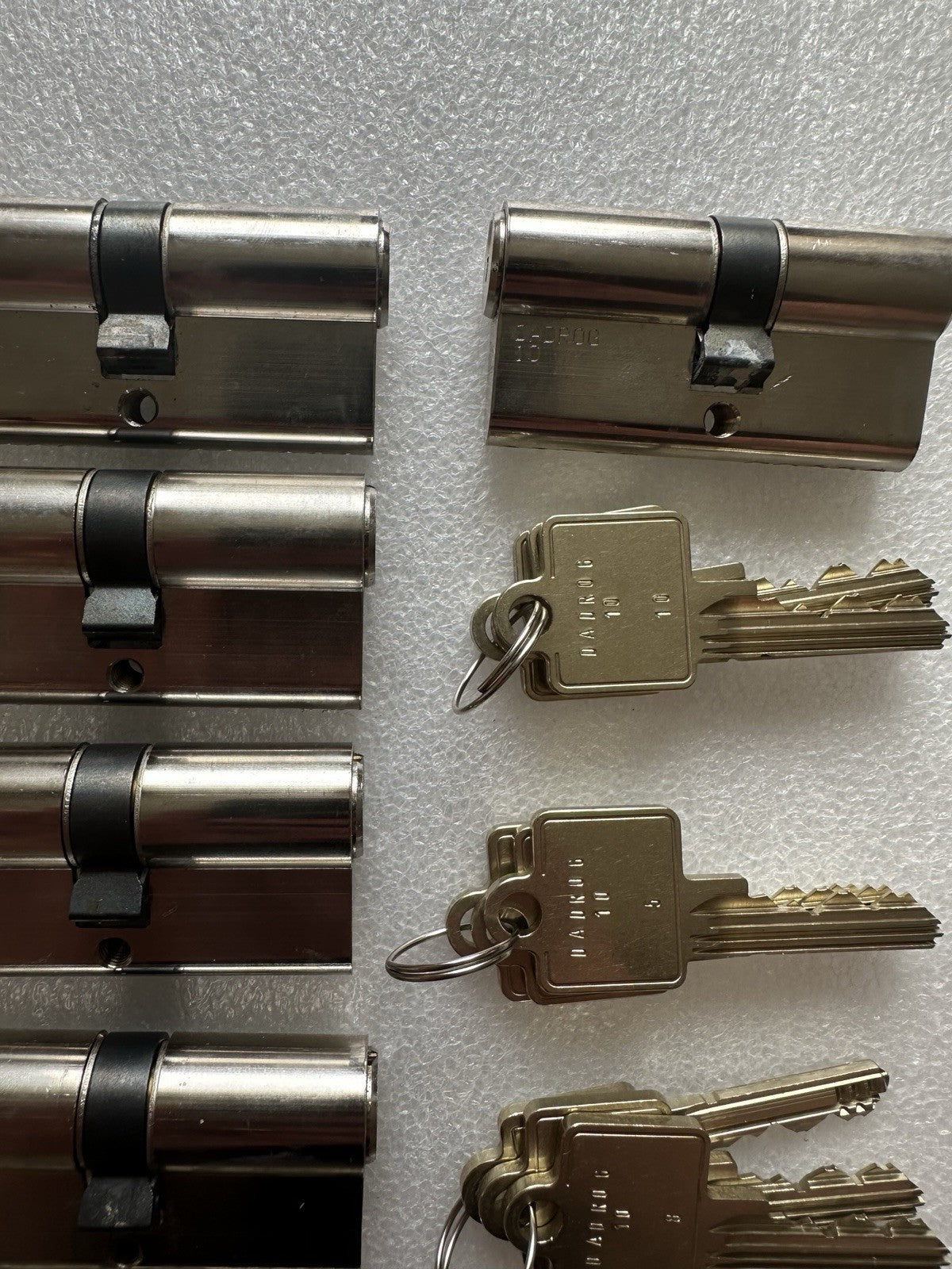 BKS Schließzylinder, Doppelzylinder, Gleichschließend, 5 Zylinder 15 Schlüssel
