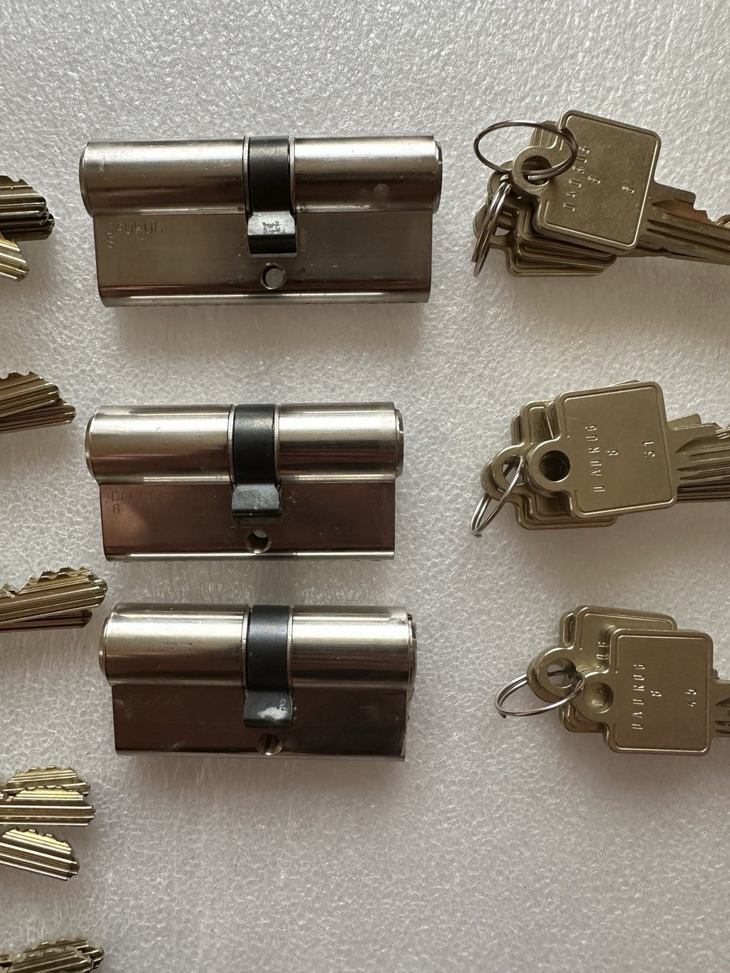 BKS Schließzylinder Doppelzylinder Gleichschließend, 11 Zylinder + 38 Schlüssel