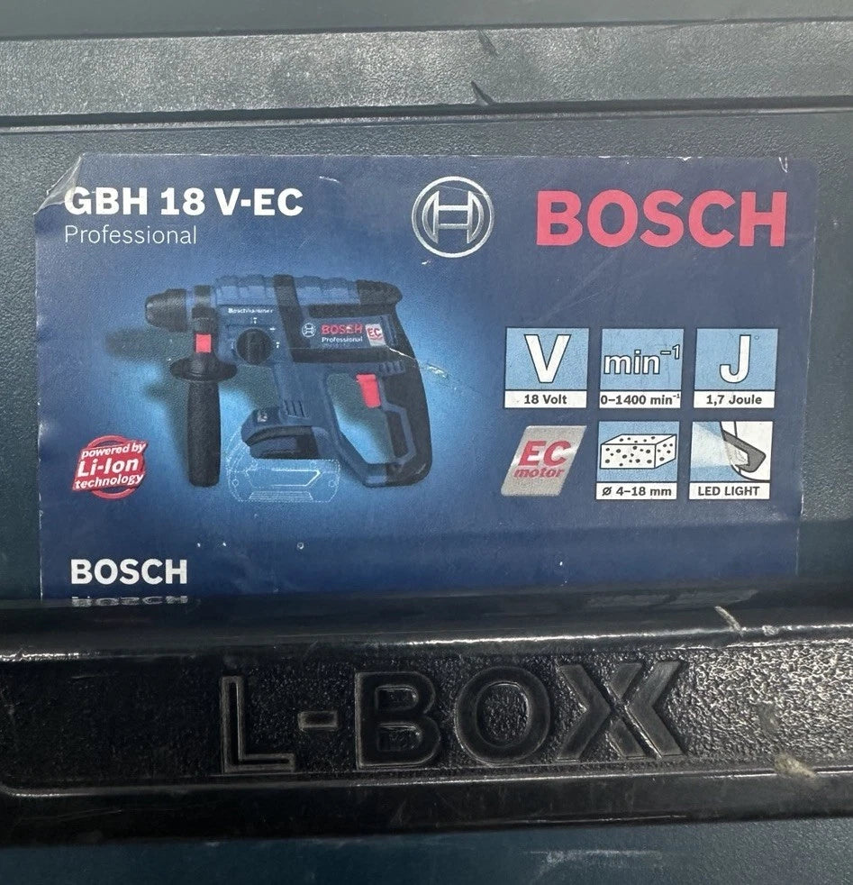 Bosch Professional GBH 18 V-EC Borhammer, 3611 J04 000 mit Bohrern ohne Akku