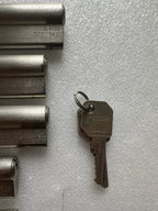 Evva Schließzylinder, Doppelzylinder, Gleichschließend, 5 Zylinder + 3 Schlüssel