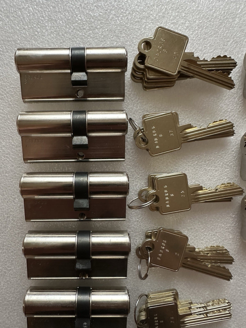 BKS Schließzylinder Doppelzylinder Gleichschließend, 11 Zylinder + 38 Schlüssel