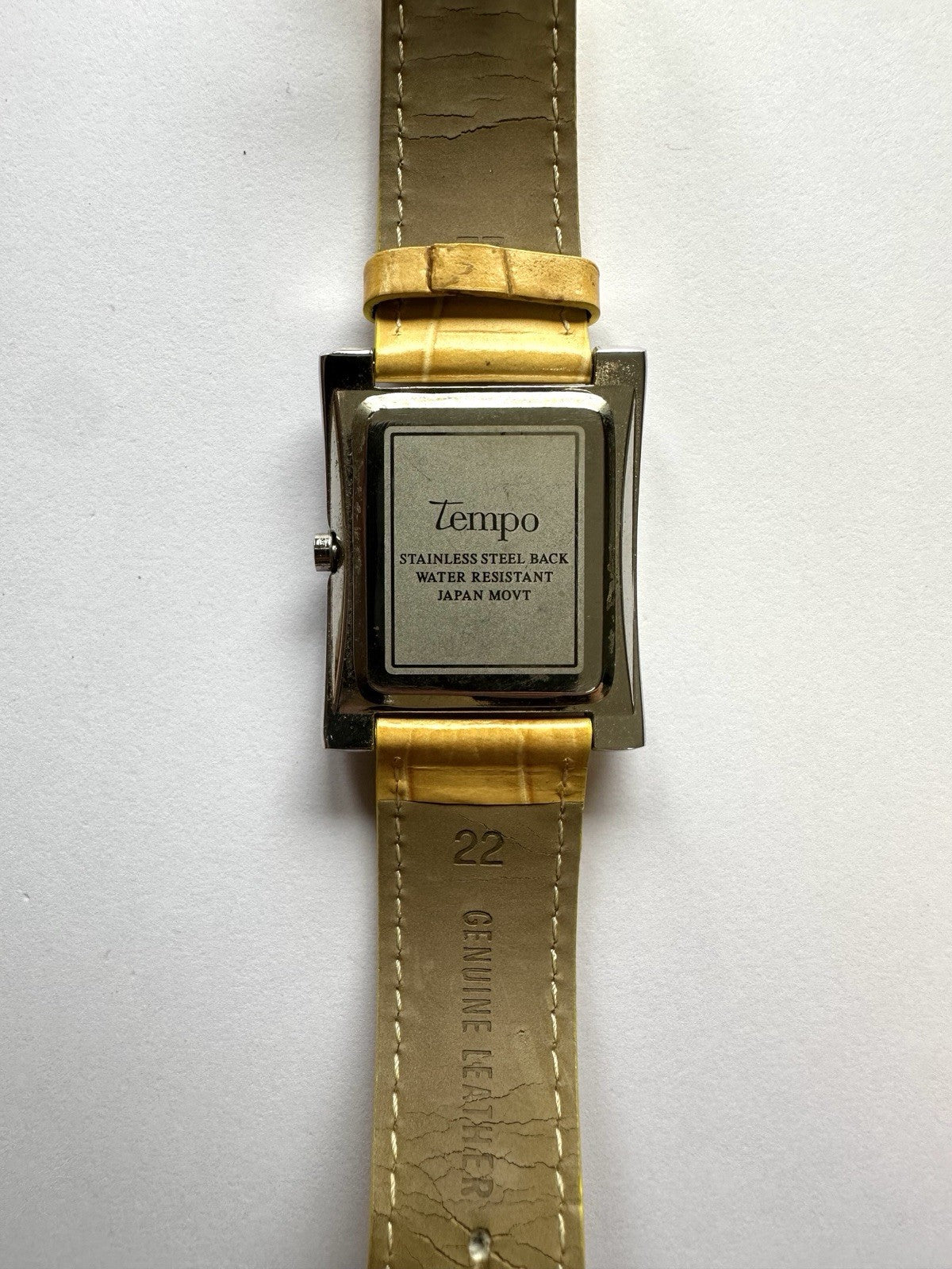 Tempo Damen Uhr Quartz, Armbanduhr, Lederarmband, Edelstahl