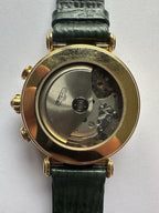 Erbe Automatic Herrenuhr, Armbanduhr, Lederarmband gold, schwarz