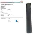 Bosch Powertube 750 - SMART SYSTEM - Energieinhalt (aktuell):  96% -  vertikal