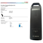 Bosch Powerpack 500 Rahmenakku zum Aufstecken - Energieinhalt (aktuell) 95% mit Bosch Prüfbericht