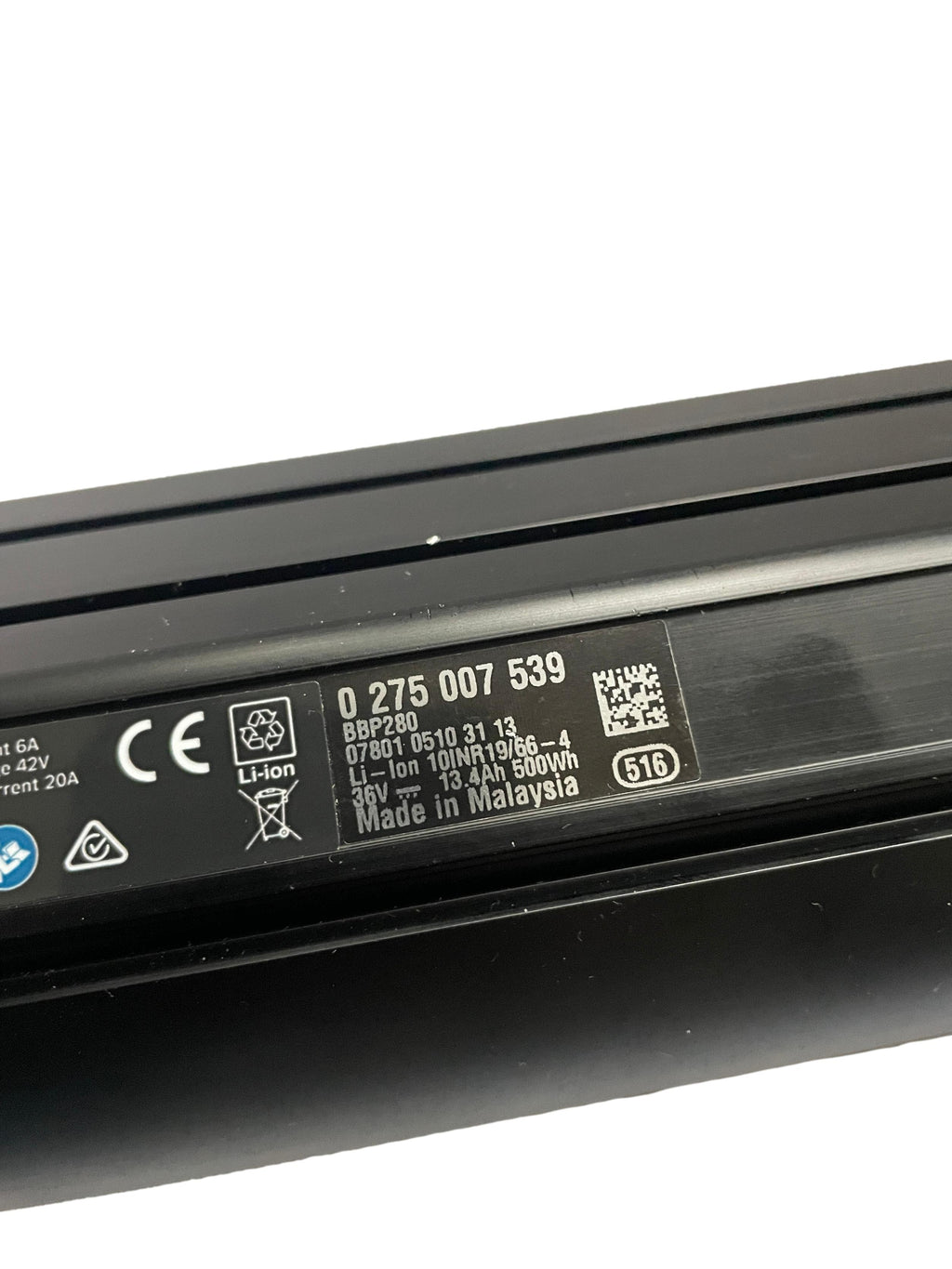 Bosch Powertube 500 - Energieinhalt (aktuell) 96% -  horizontal