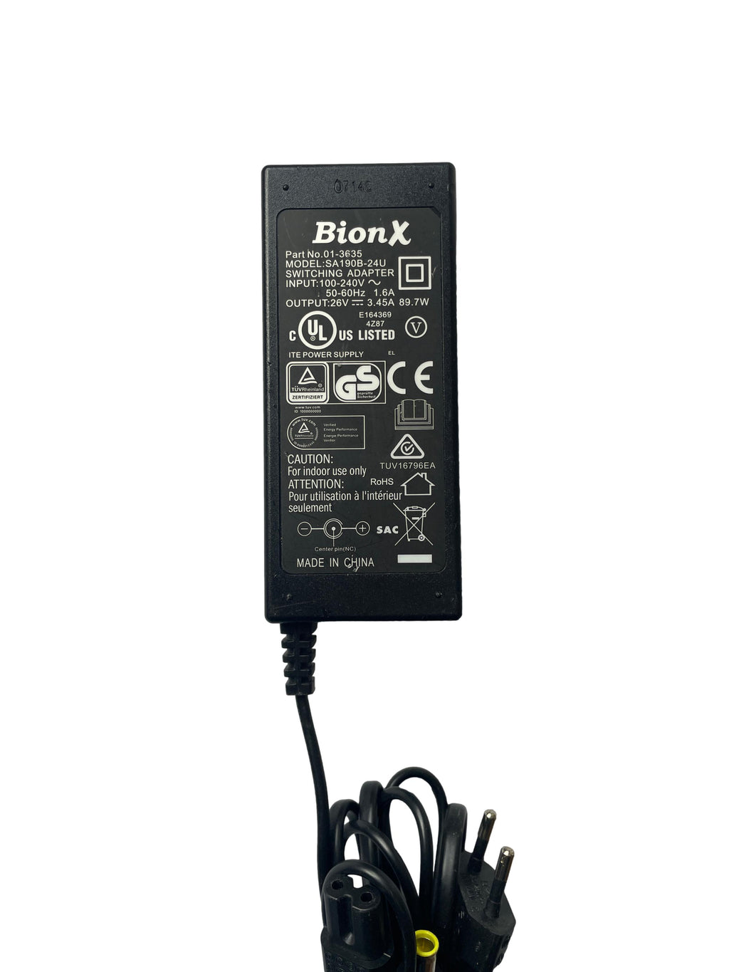 BionX Ladegerät - 01-3635 / SA 190B-24U