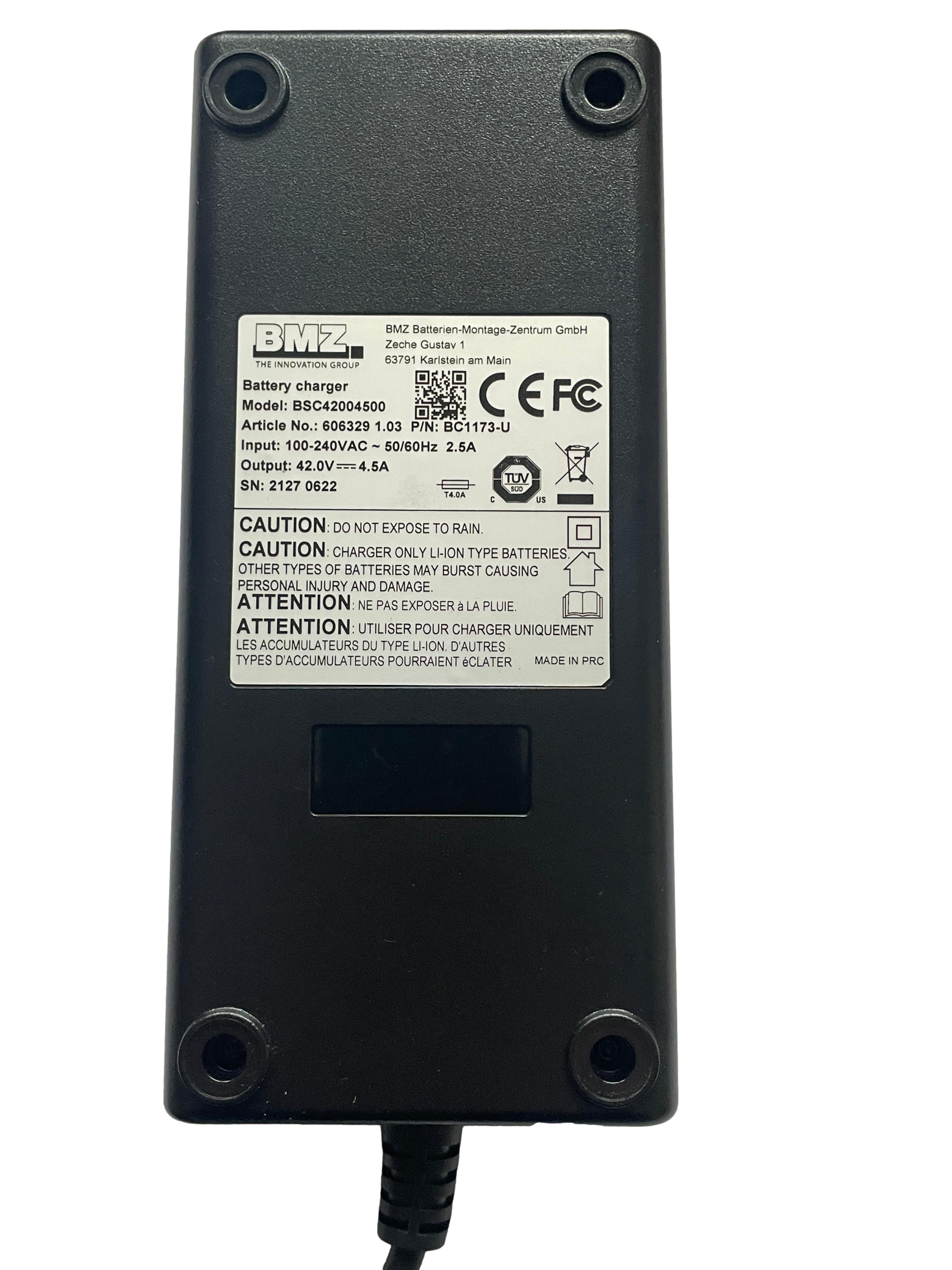 Ladegerät BMZ Li-Ion 54,6V 3A Stecker Hirschmann