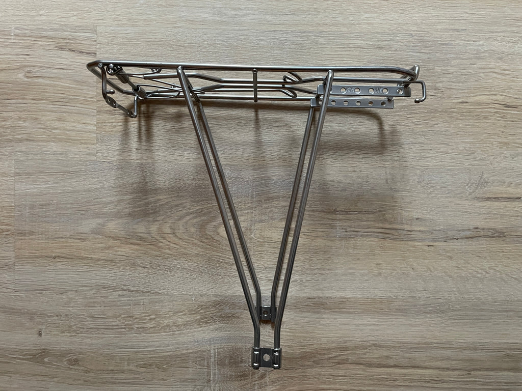 Gepäckträger silber mit Gepäckklappe