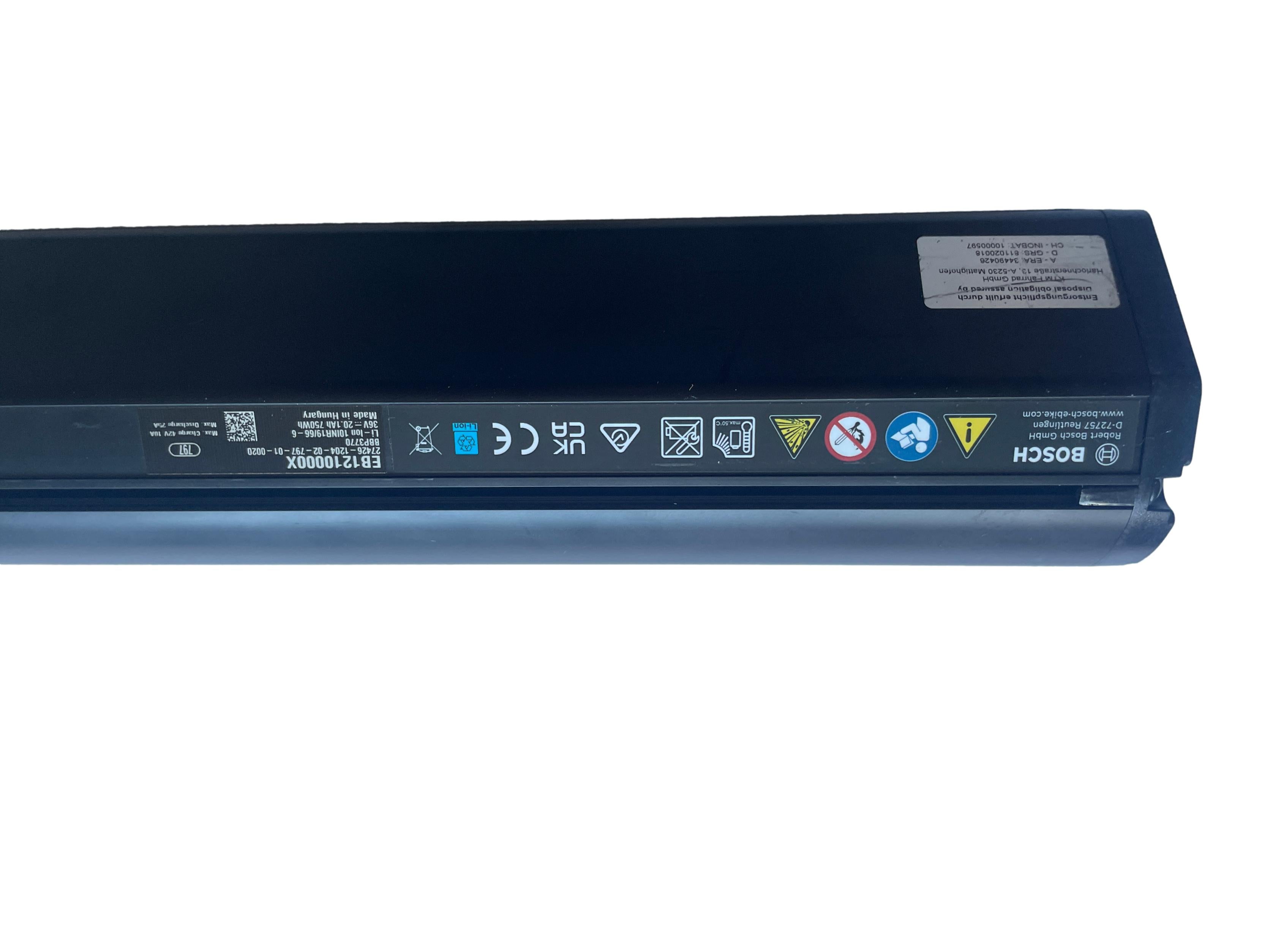 Bosch Powertube 750 - SMART SYSTEM - Energieinhalt (aktuell): 95% -  horizontal