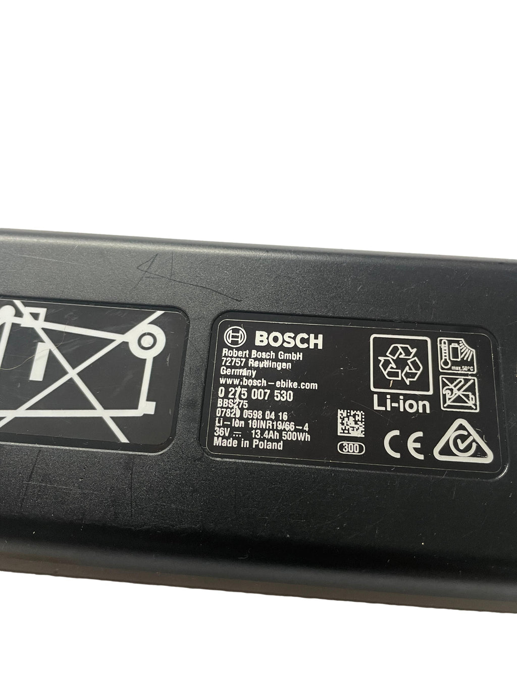 Bosch Powerpack 500 Rahmenakku zum Aufstecken - Energieinhalt (aktuell) 95% mit Bosch Prüfbericht