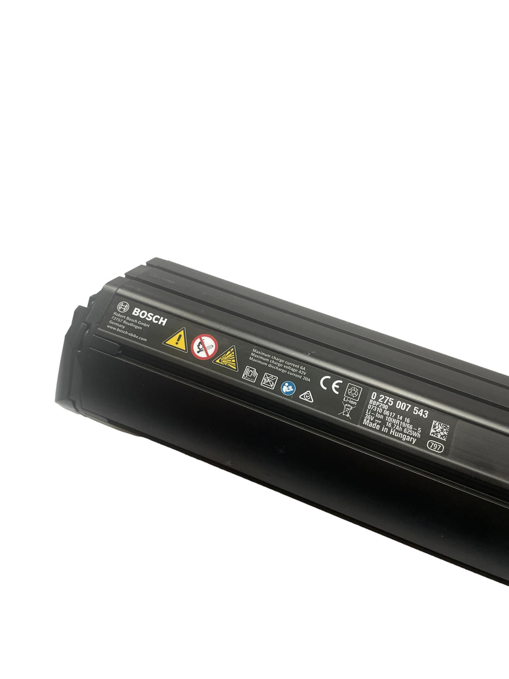 Bosch Powertube 625 - Energieinhalt (aktuell) 92% -  horizontal