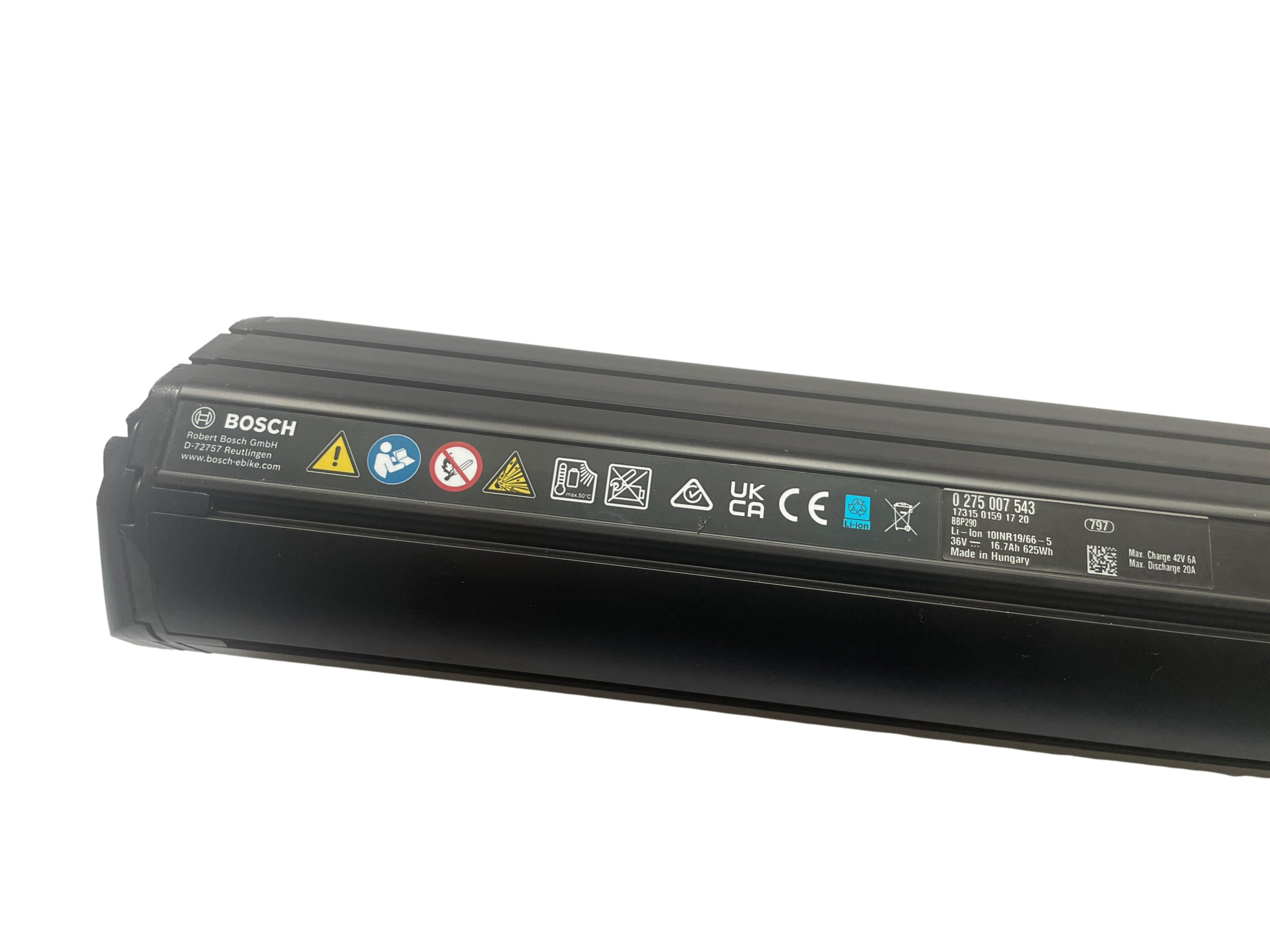 Bosch Powertube 625 - Energieinhalt (aktuell) 95% -  horizontal