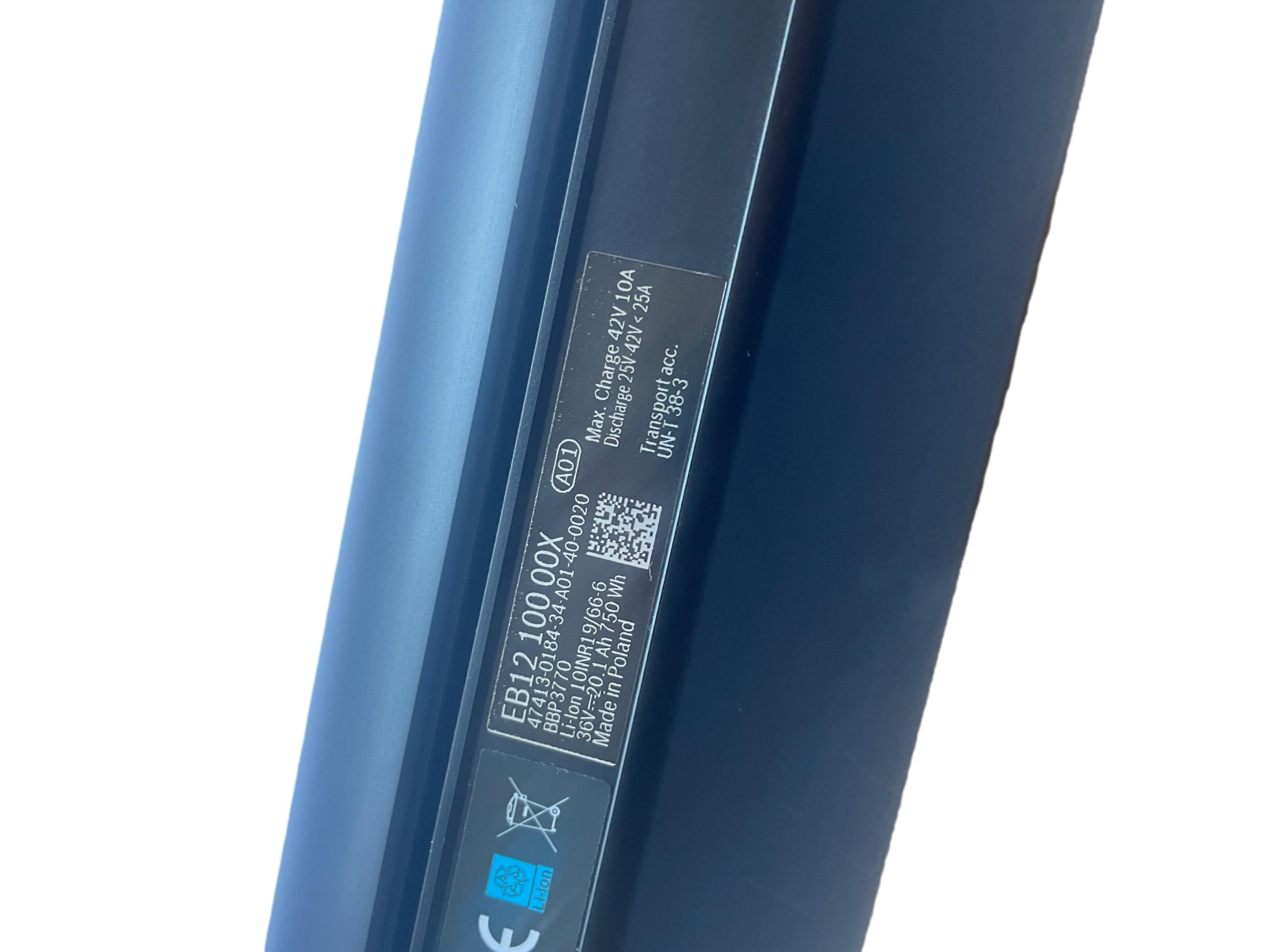 Bosch Powertube 750 - SMART SYSTEM - Energieinhalt (aktuell): 98% -  horizontal