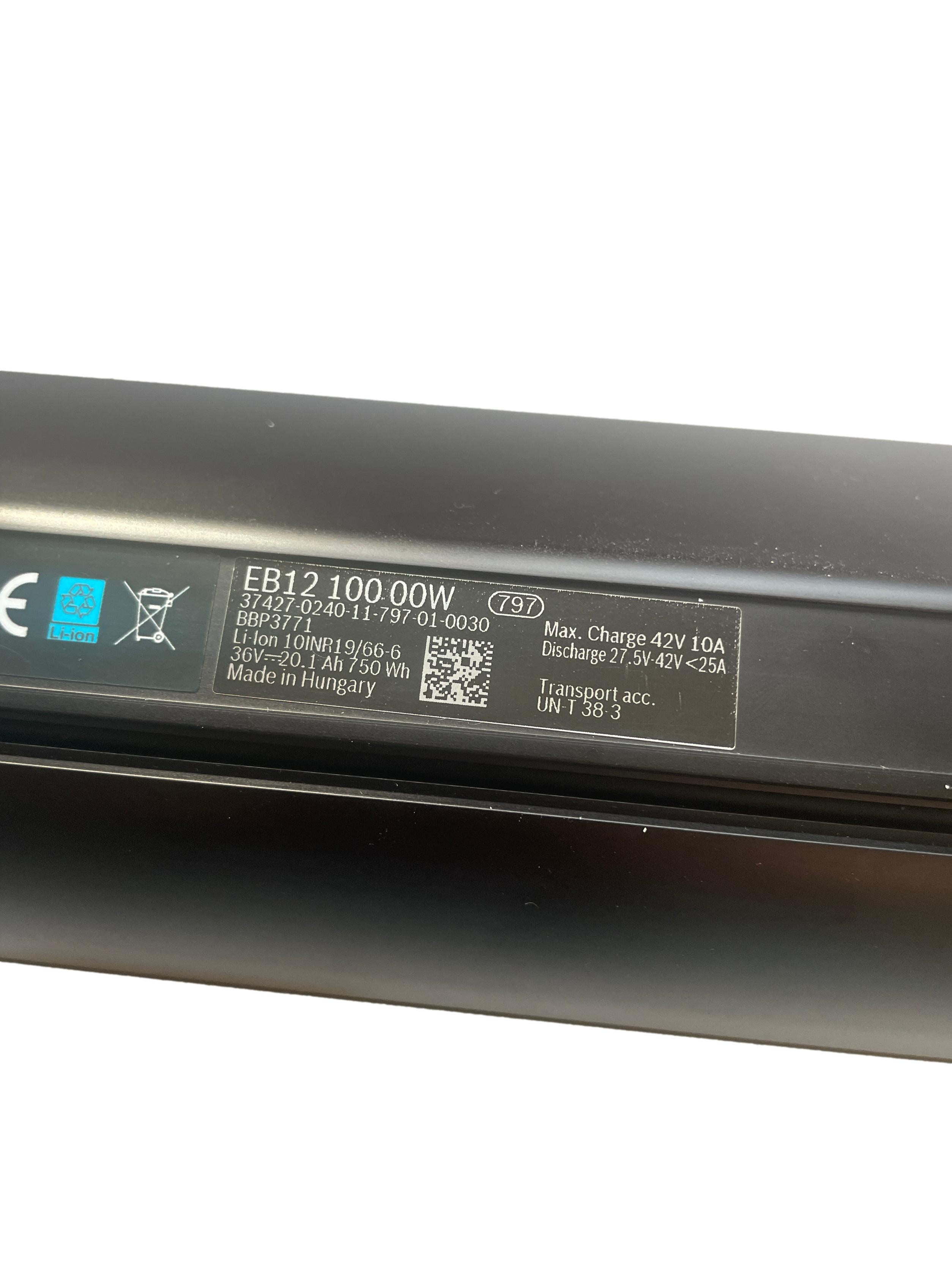 Bosch Powertube 750 - SMART SYSTEM - Energieinhalt (aktuell):  96% -  vertikal