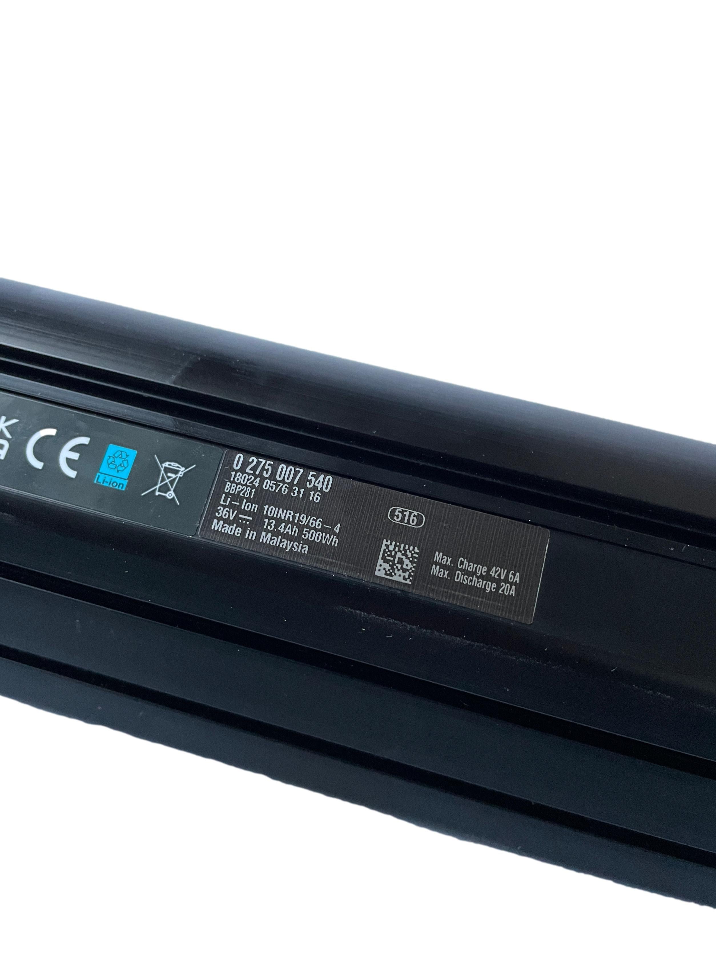 Bosch Powertube 500 - Energieinhalt (aktuell) 95% -  vertikal
