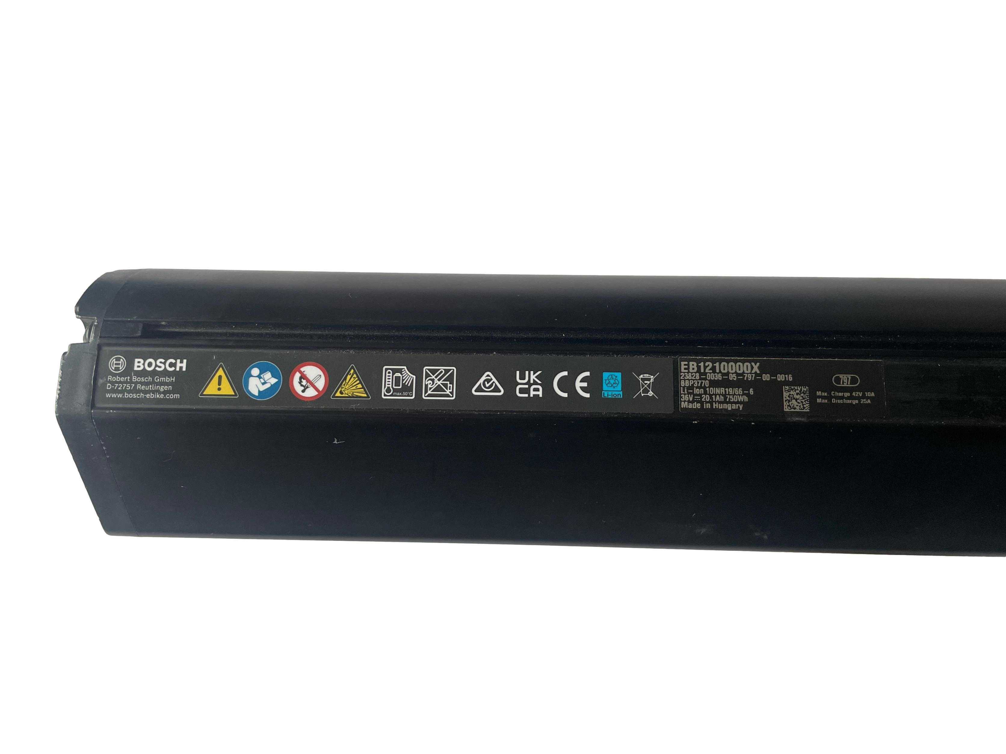 Bosch Powertube 750 - SMART SYSTEM - Energieinhalt (aktuell): 92% -  horizontal - gebraucht