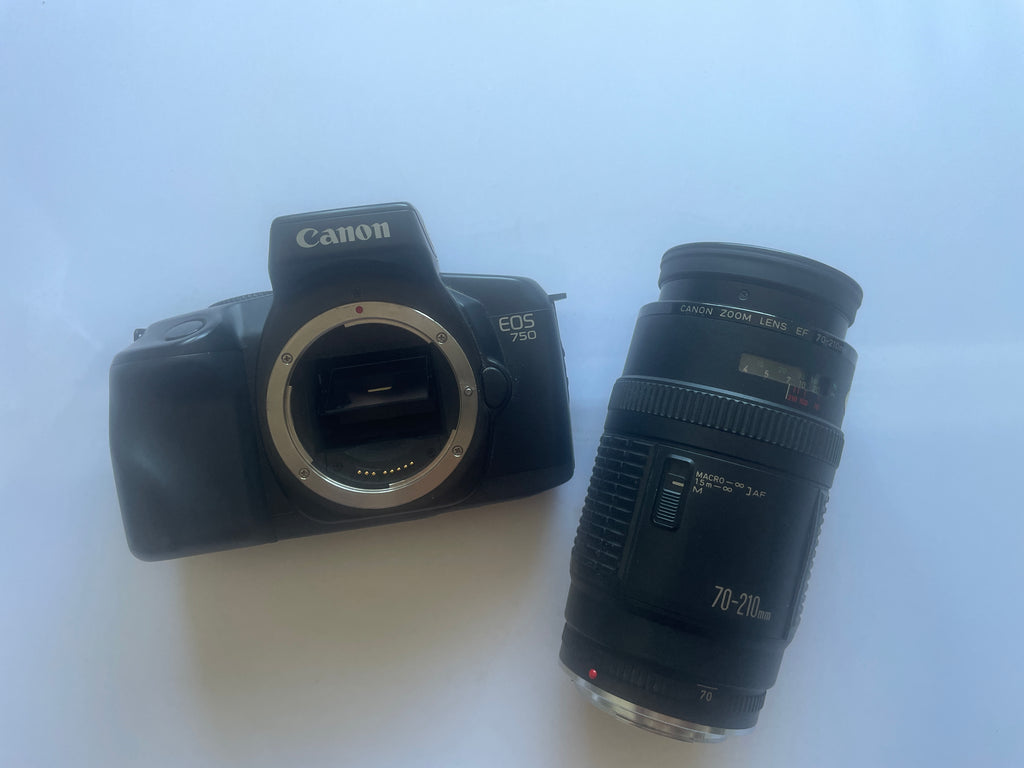 Canon Eos 750 analoge Spiegelreflexkamera + Canon Zoom Lens EF Objektiv 70-210mm