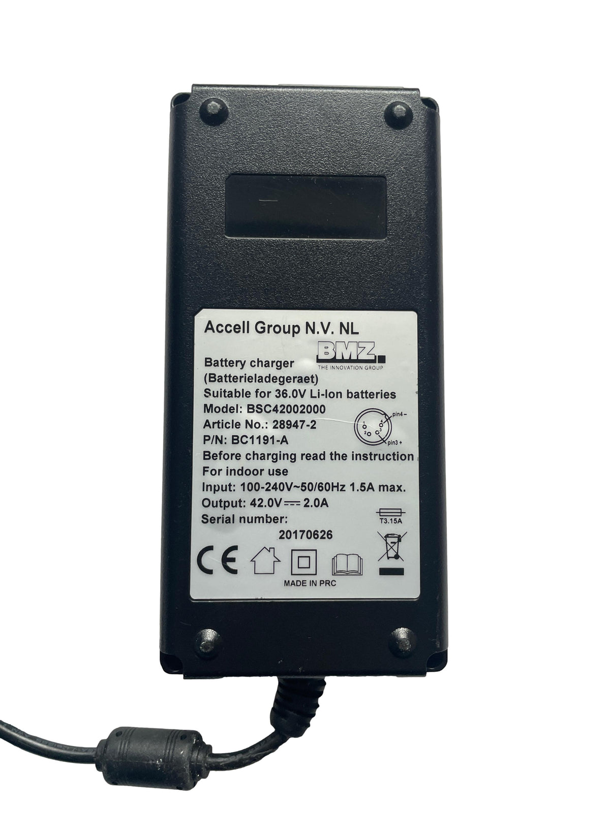 Ladegerät BMZ BSC42002000 - XLR 4-polig - gebraucht