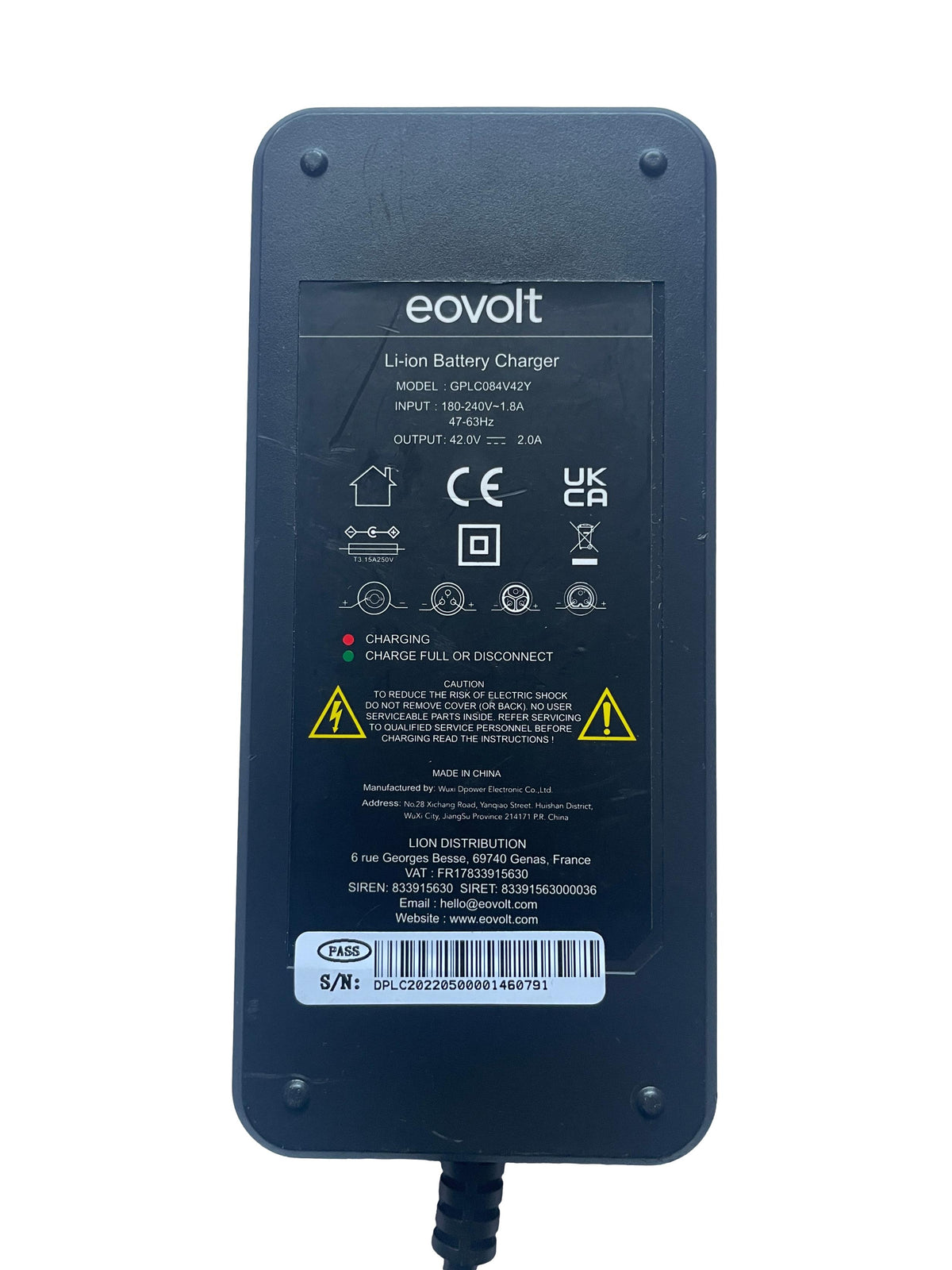 Ladegerät Li-ion  - eovolt GPLC084V42Y - 3-Pol - gebraucht