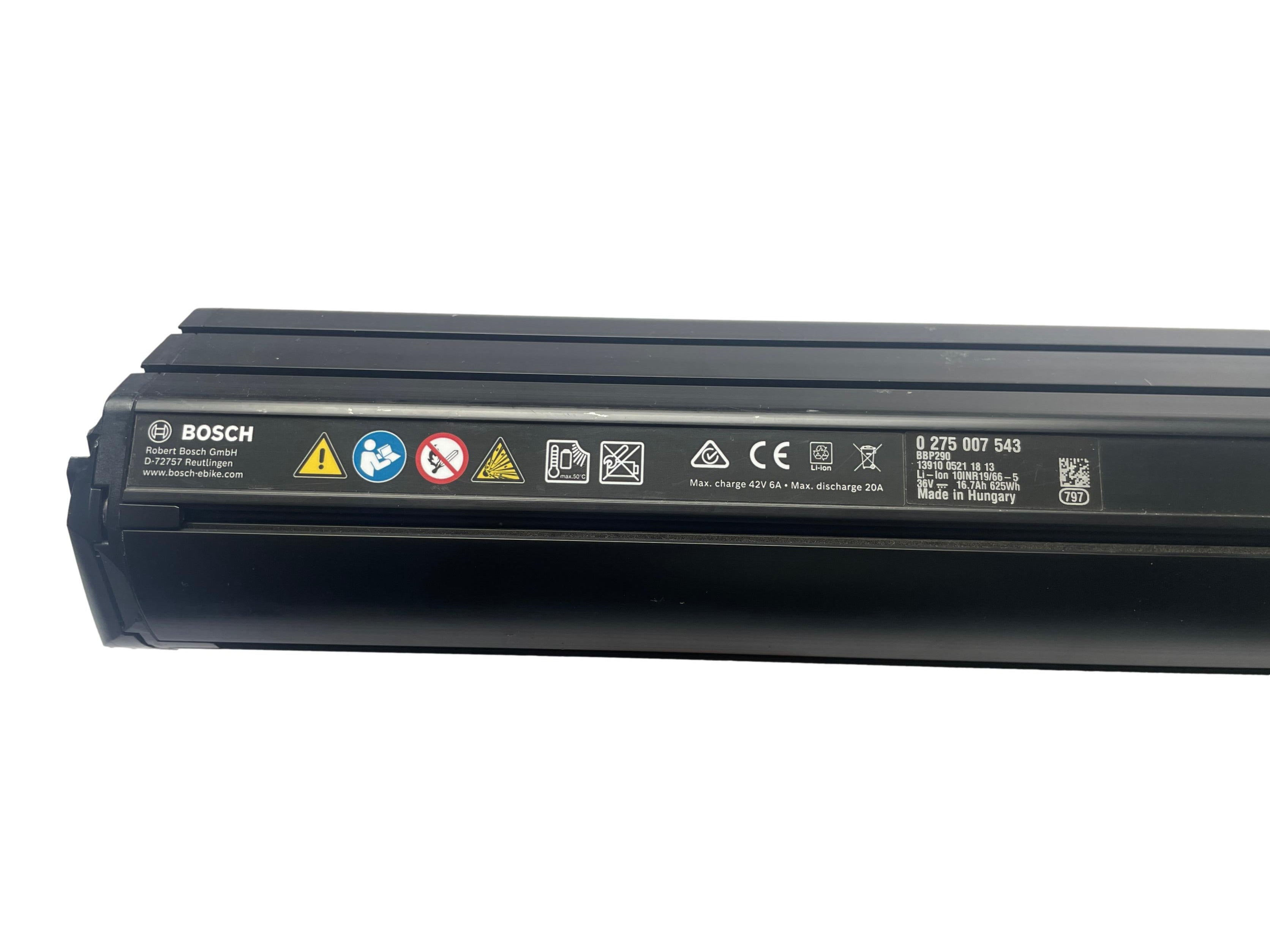 Bosch Powertube 625 - Energieinhalt (aktuell): 96% -  horizontal
