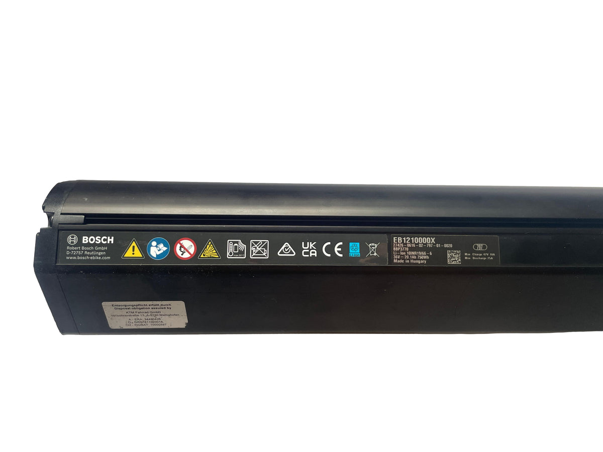 Bosch Powertube 750 - SMART SYSTEM - Energieinhalt (aktuell): 93% -  horizontal - gebraucht