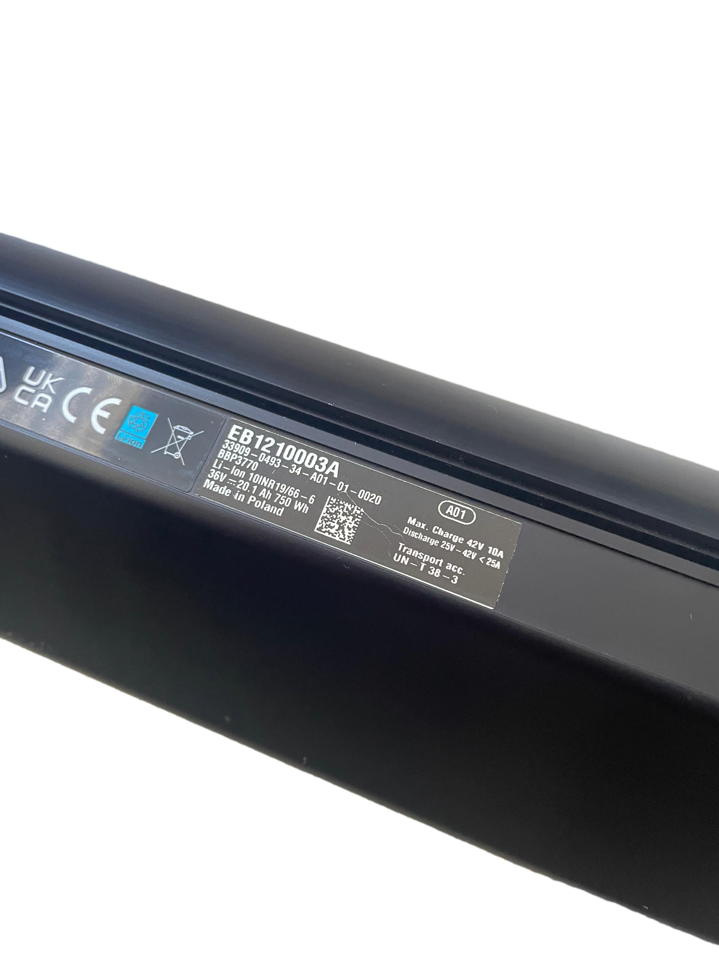 Bosch Powertube 750 - SMART SYSTEM - Energieinhalt (aktuell): 94% -  horizontal