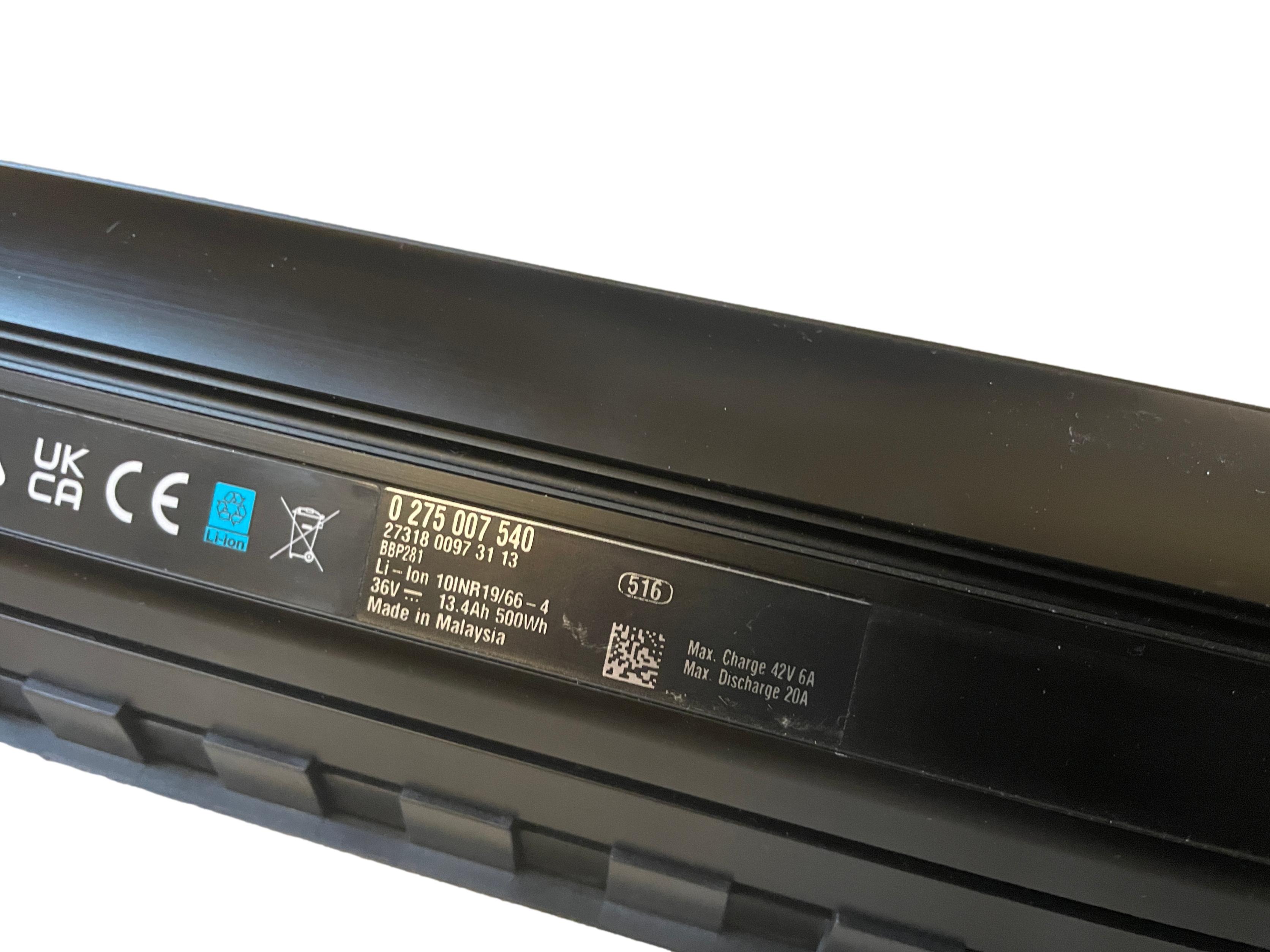 Bosch Powertube 500 - Energieinhalt (aktuell) 98,2% - vertikal