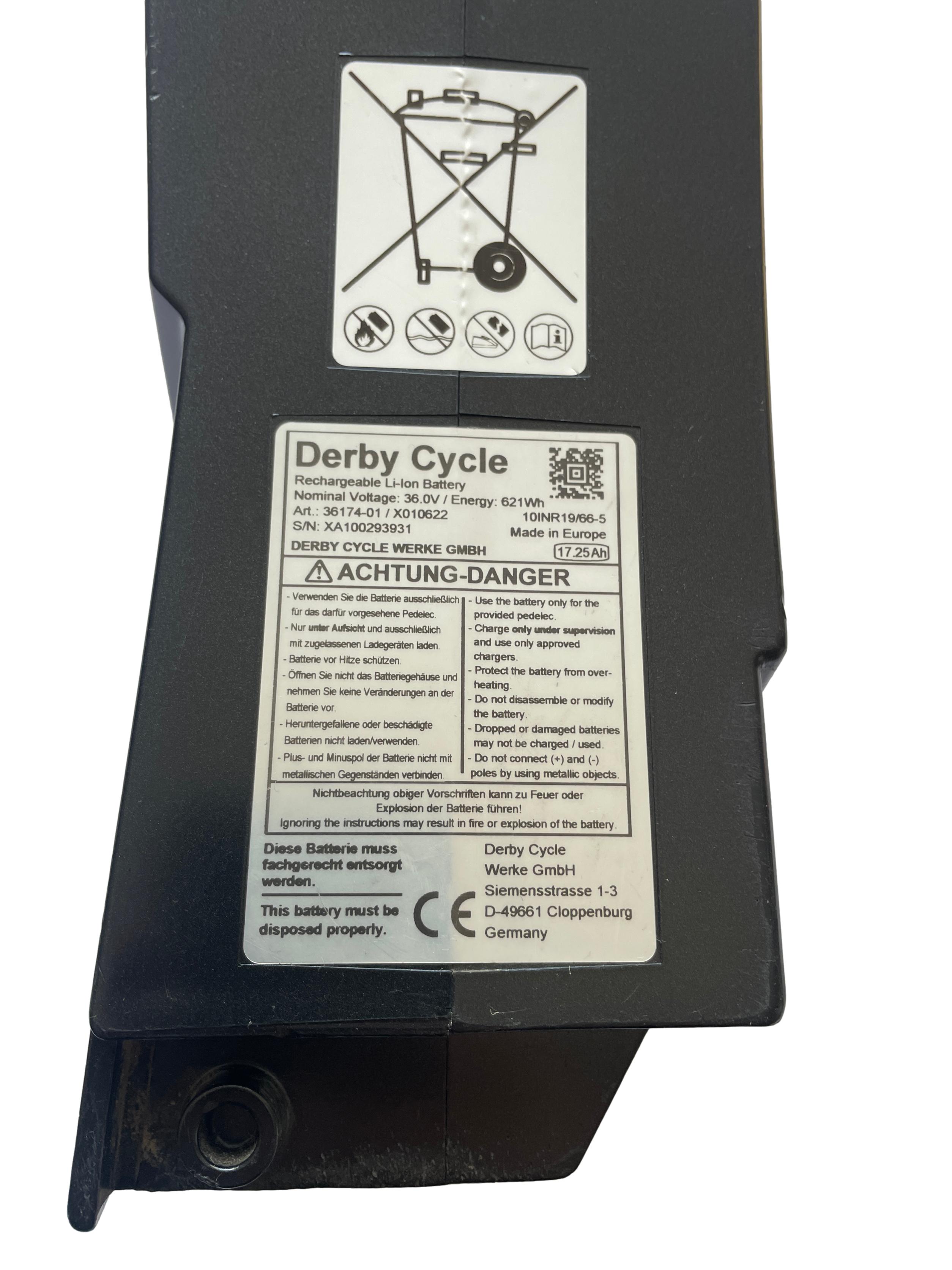 Derby Cycle Akku Art. 36174-01 / X010622 - DEFEKT