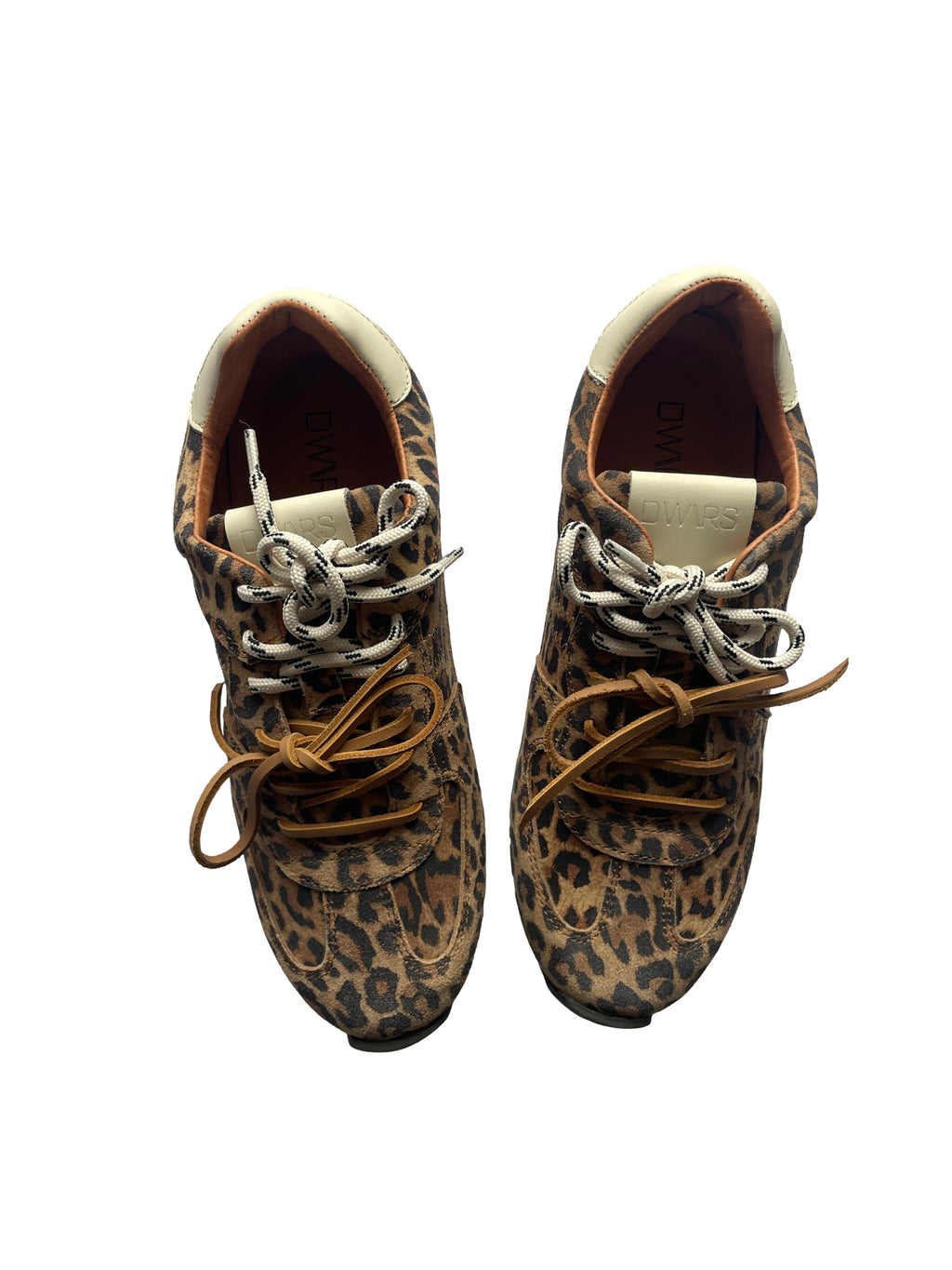 DWRS BAY Leopard Damen Sneaker Größe 40, Cognac / Off White - NEU