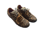 DWRS BAY Leopard Damen Sneaker Größe 39 / 40, Cognac / Off White - NEU