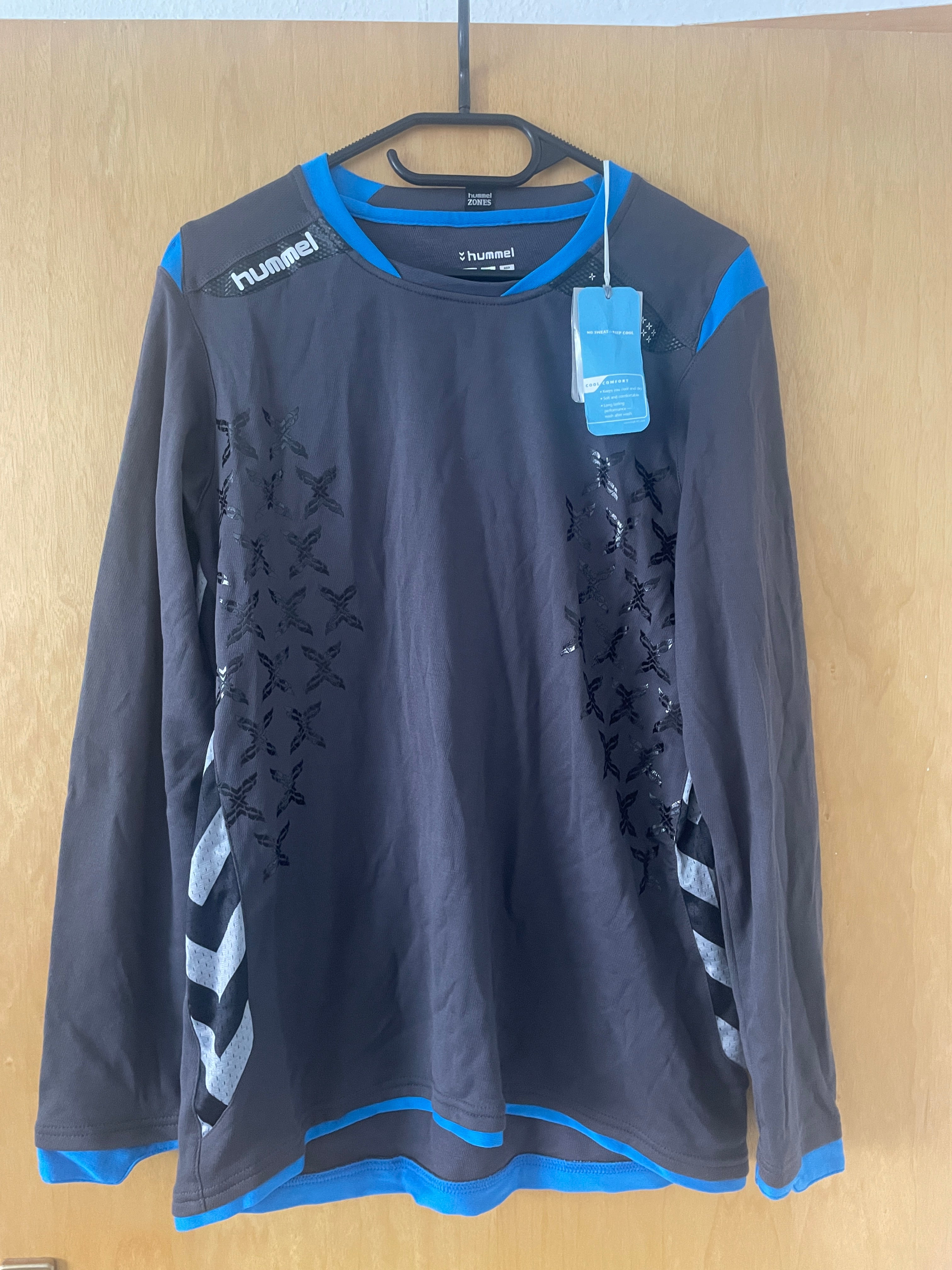 Hummel X-Serie Handball Torwart Trikot anthrazit Langarm Gr. L